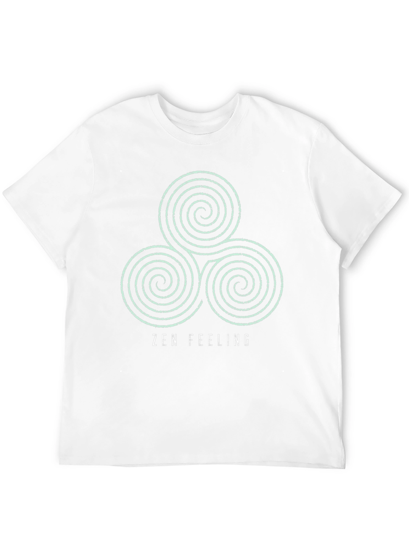 Zen Feeling Black T-Shirt - Spiral Design