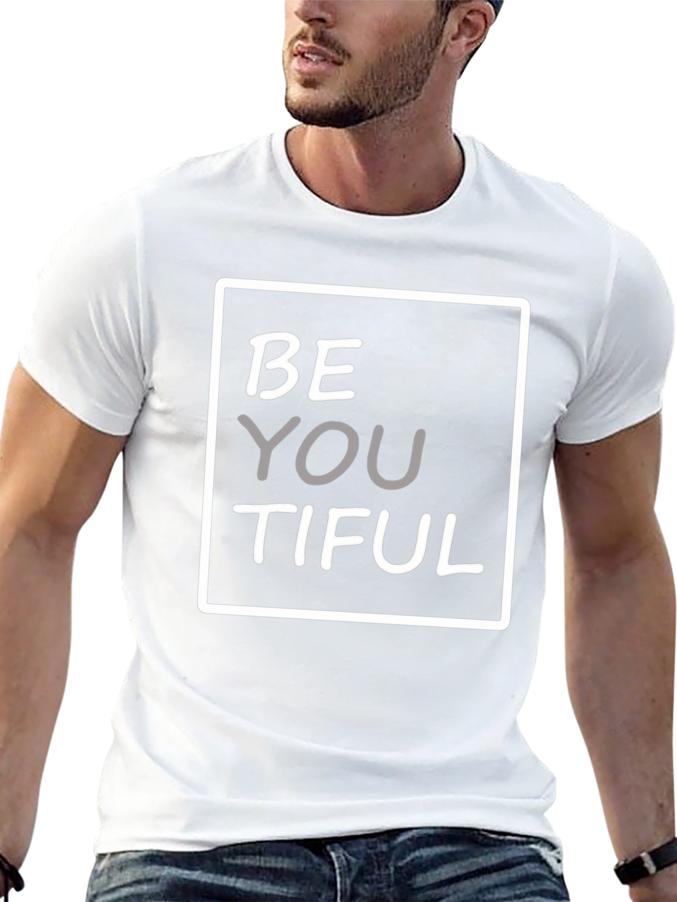 Be You Tiful Graphic Tee - Unisex Black T-Shirt