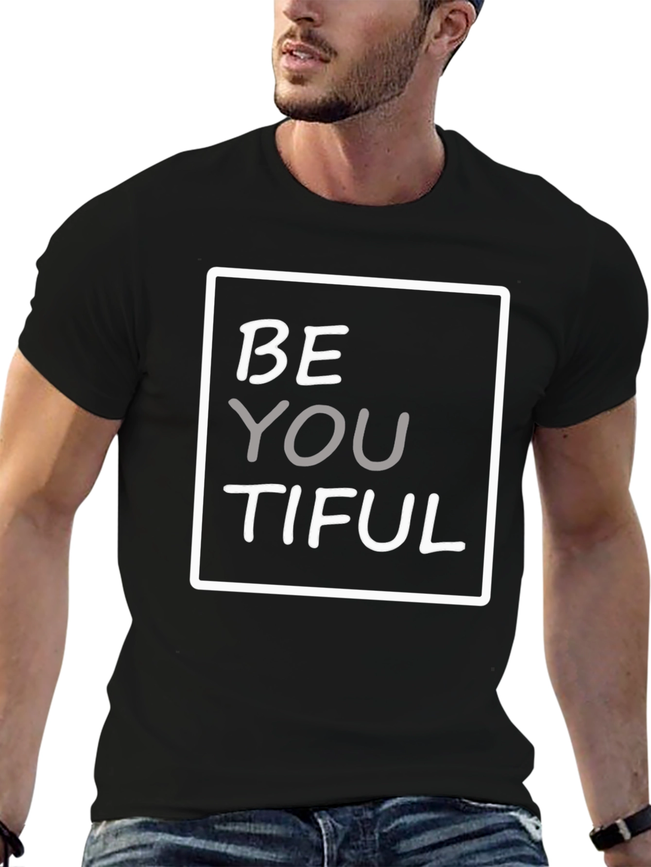 Be You Tiful Graphic Tee - Unisex Black T-Shirt