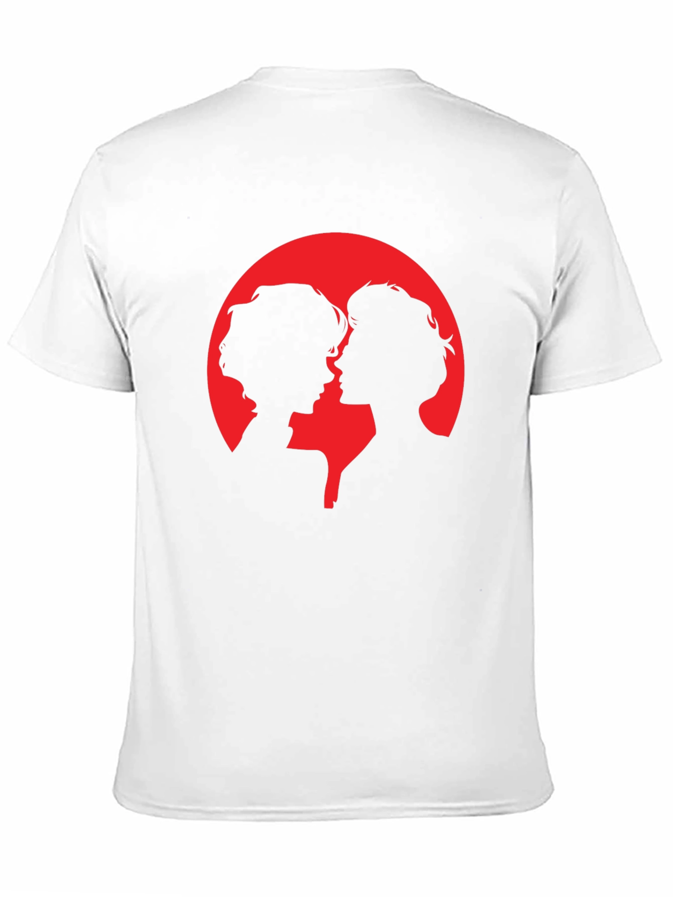 Silhouette Couple Graphic Tee - Black