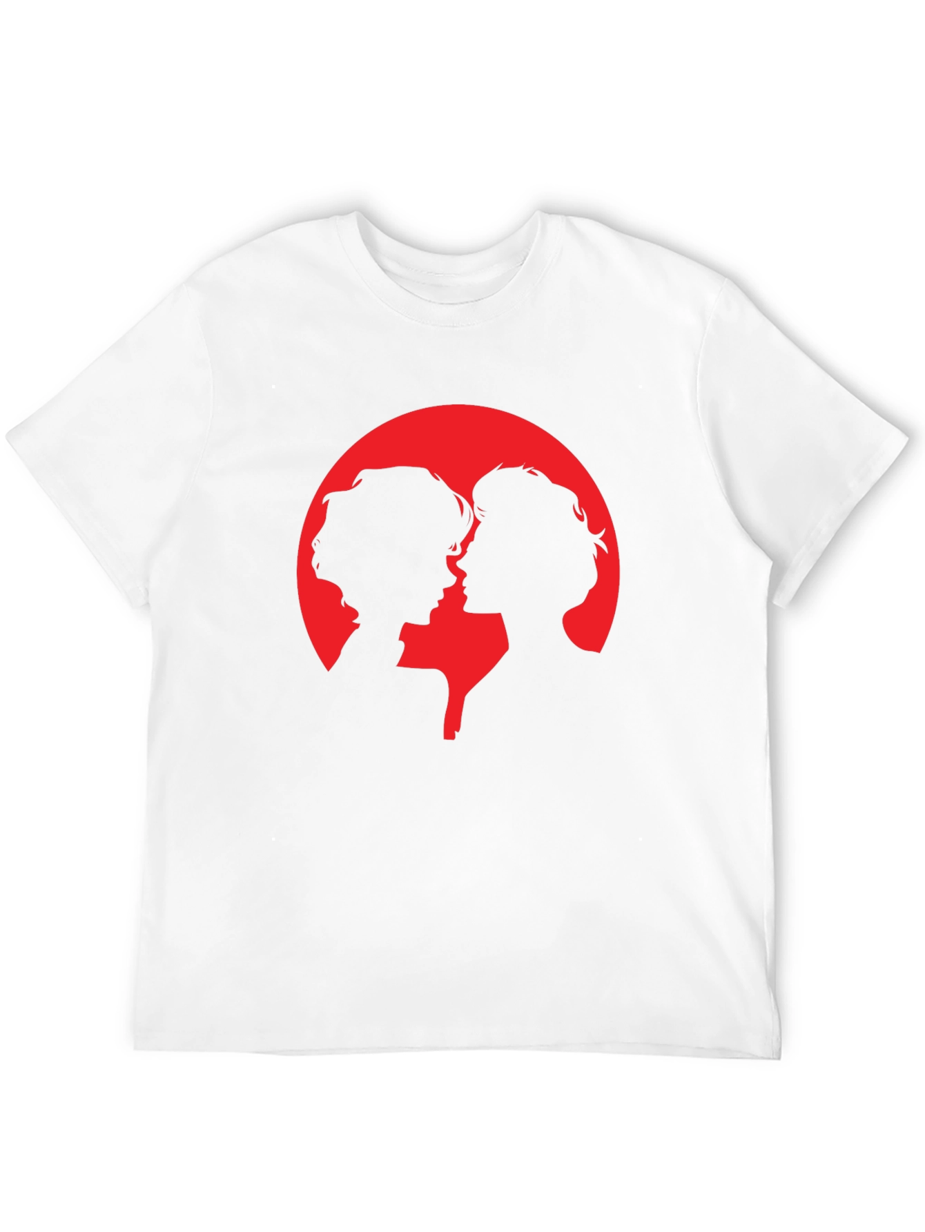 Silhouette Couple Graphic Tee - Black