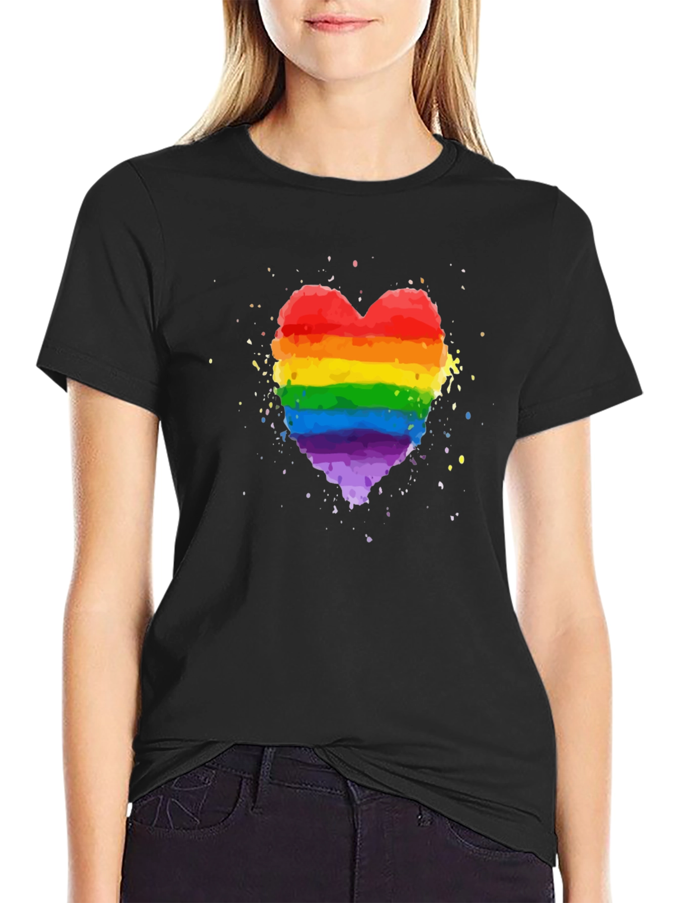 Rainbow Heart Graphic Tee