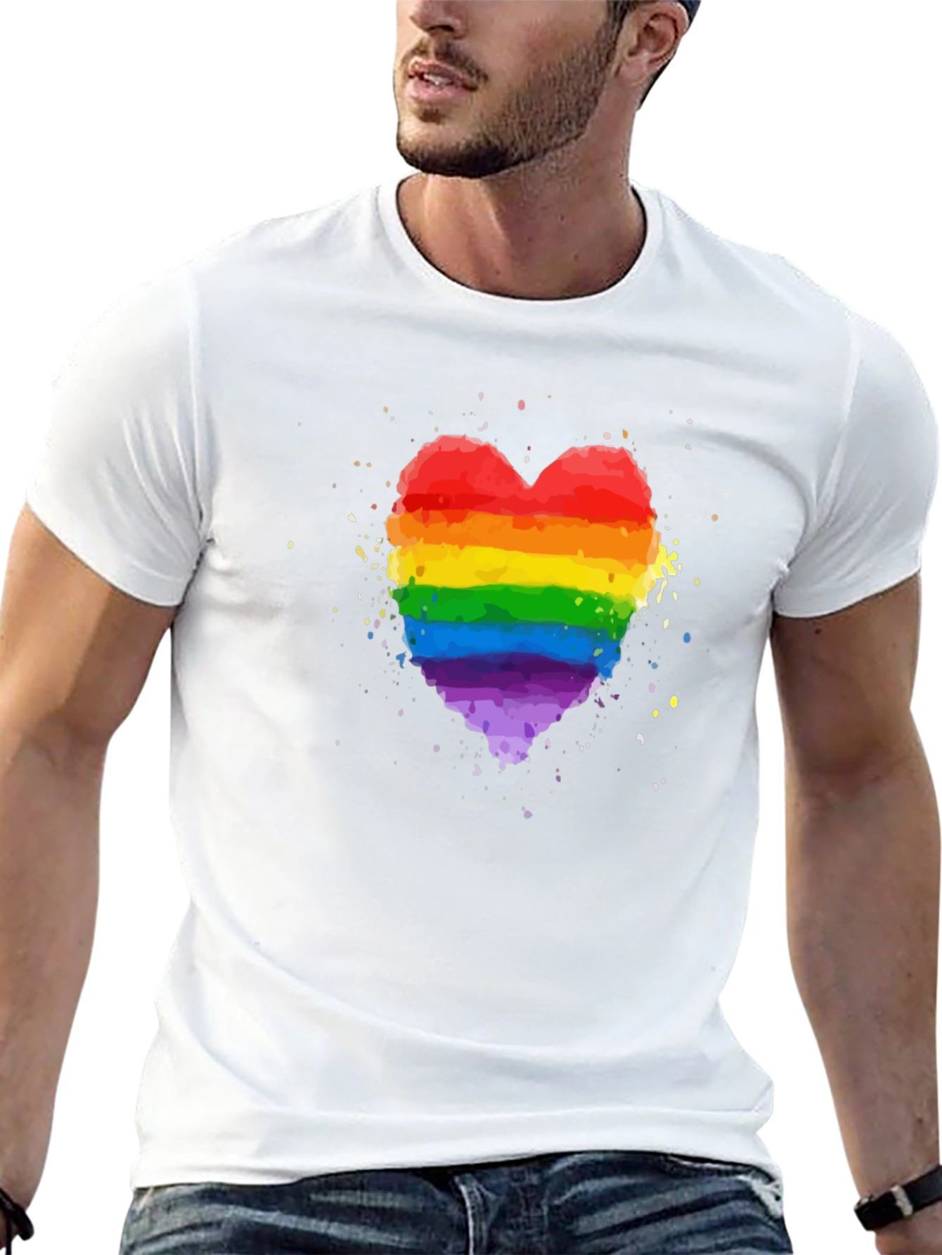 Rainbow Heart Graphic Tee