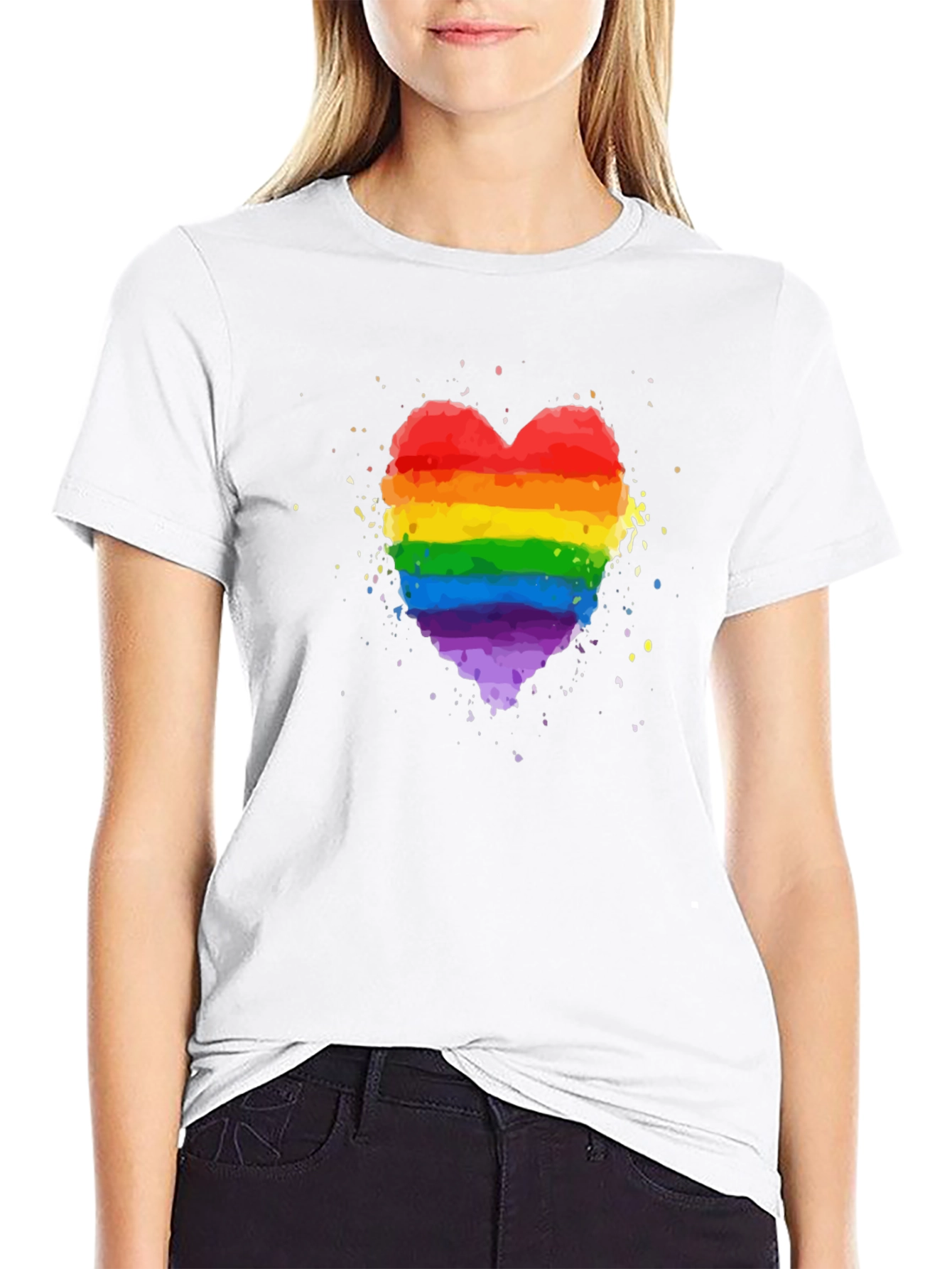 Rainbow Heart Graphic Tee