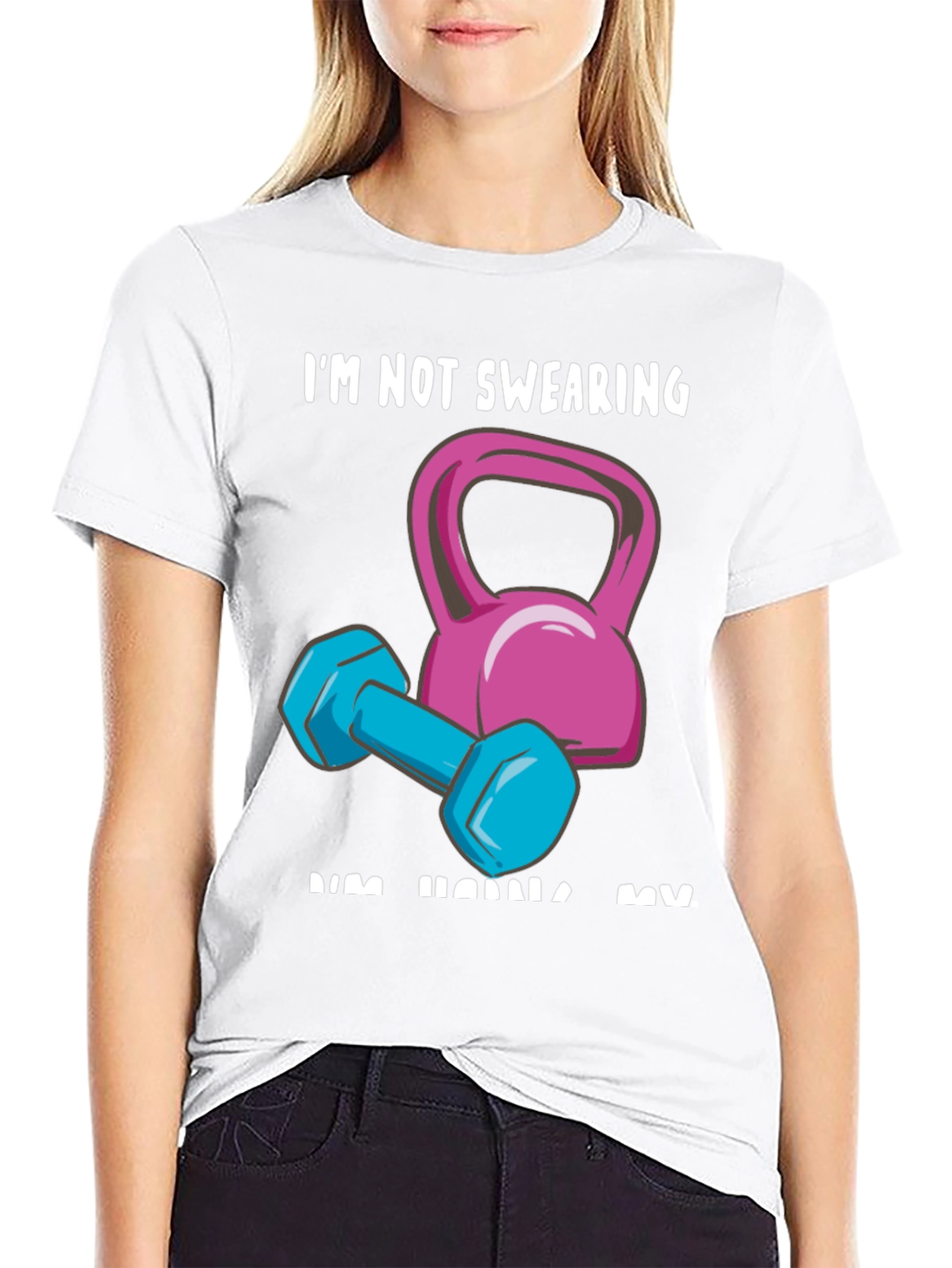 Funny Workout Graphic Tee - Im Not Swearing