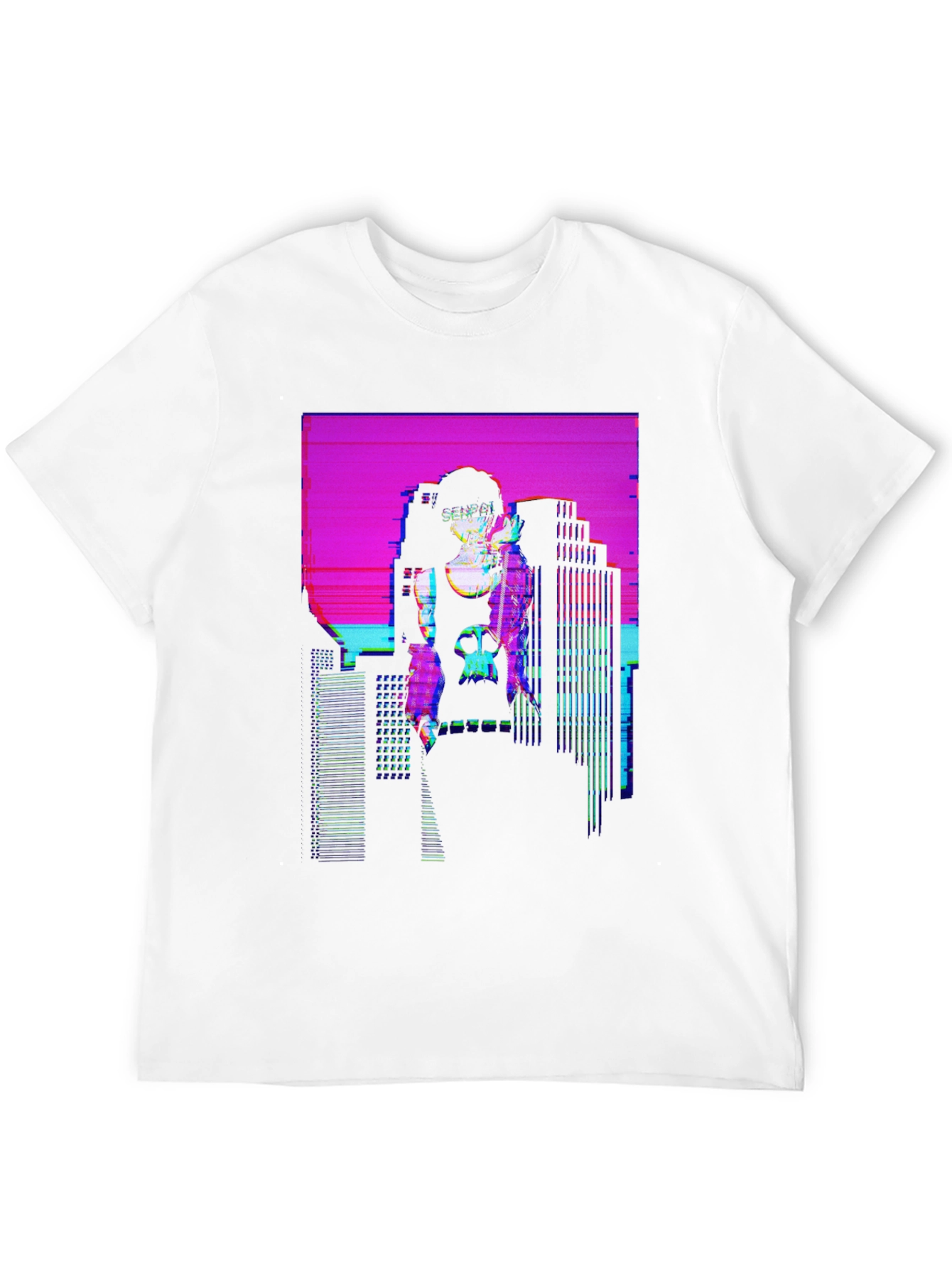 Vaporwave Cityscape Graphic T-Shirt