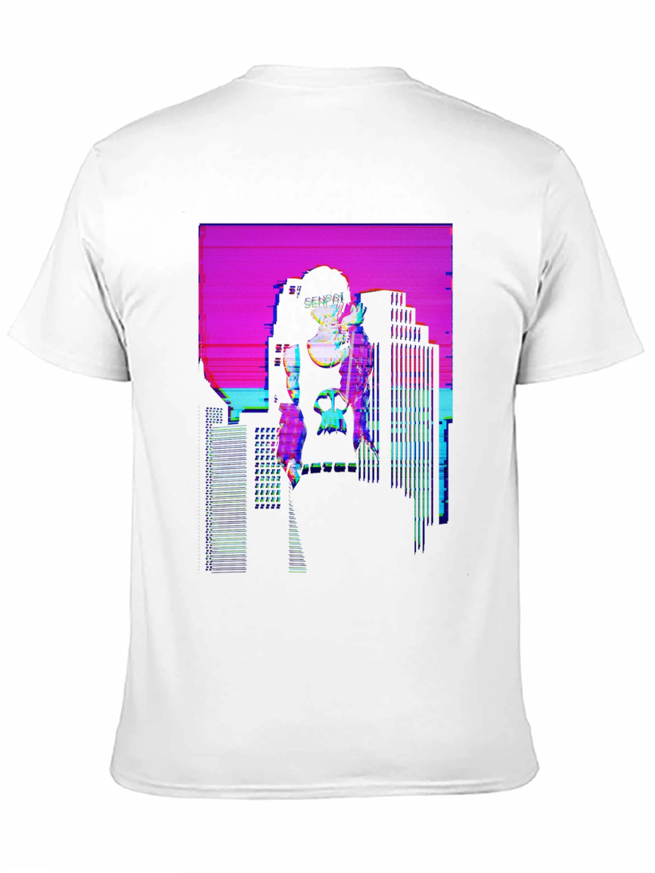 Vaporwave Cityscape Graphic T-Shirt