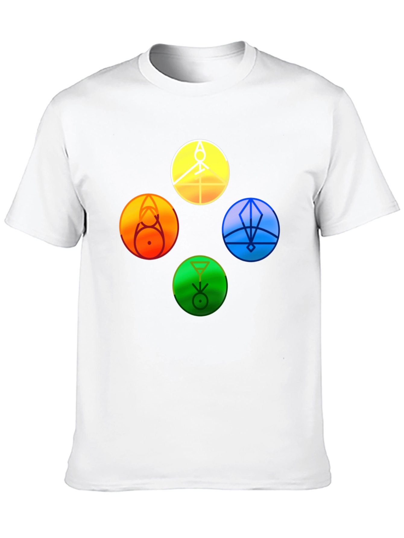 Arcane Circle T-Shirt: Elemental Symbols