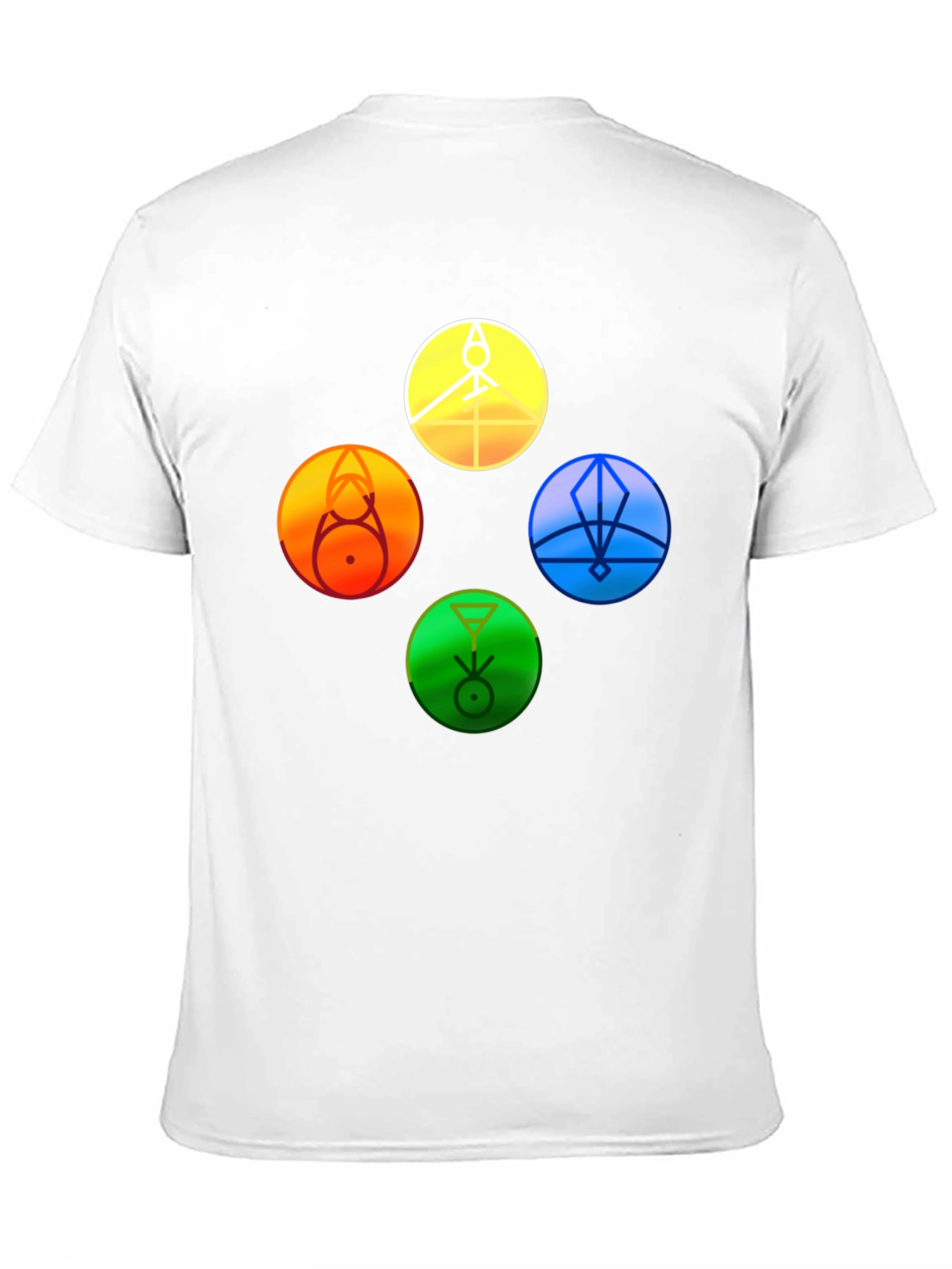 Arcane Circle T-Shirt: Elemental Symbols