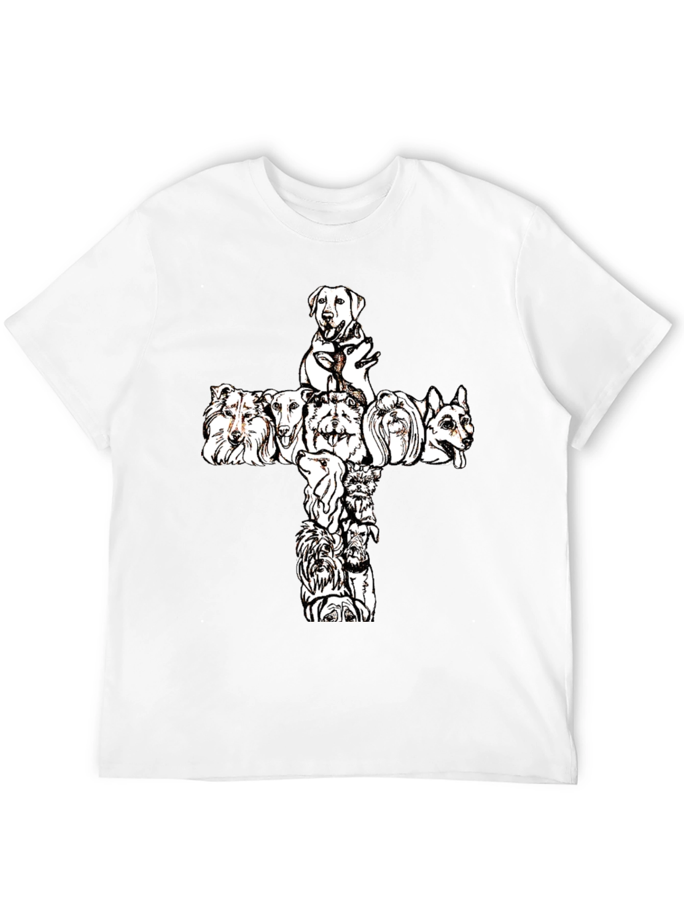 Dog Breed Cross Graphic Tee - Black