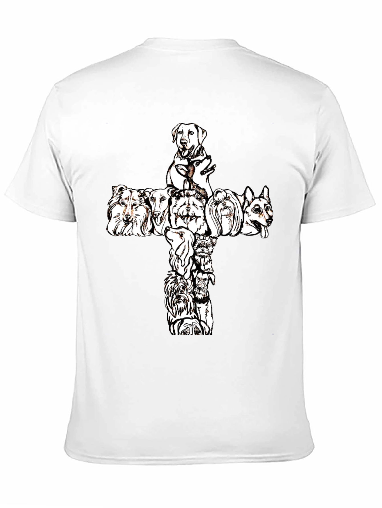 Dog Breed Cross Graphic Tee - Black