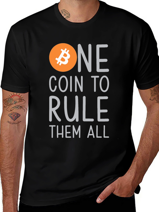 Bitcoin Crypto T-Shirt - One Coin to Rule Them All