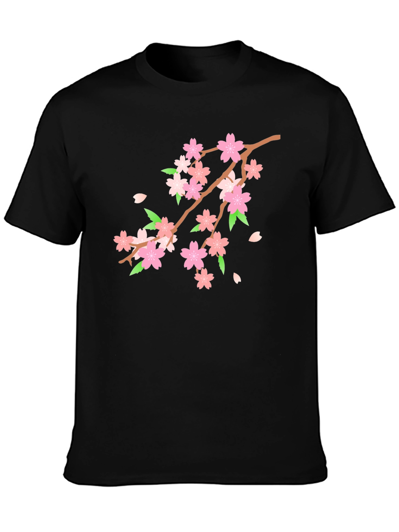 Cherry Blossom T-Shirt - Black Floral Tee