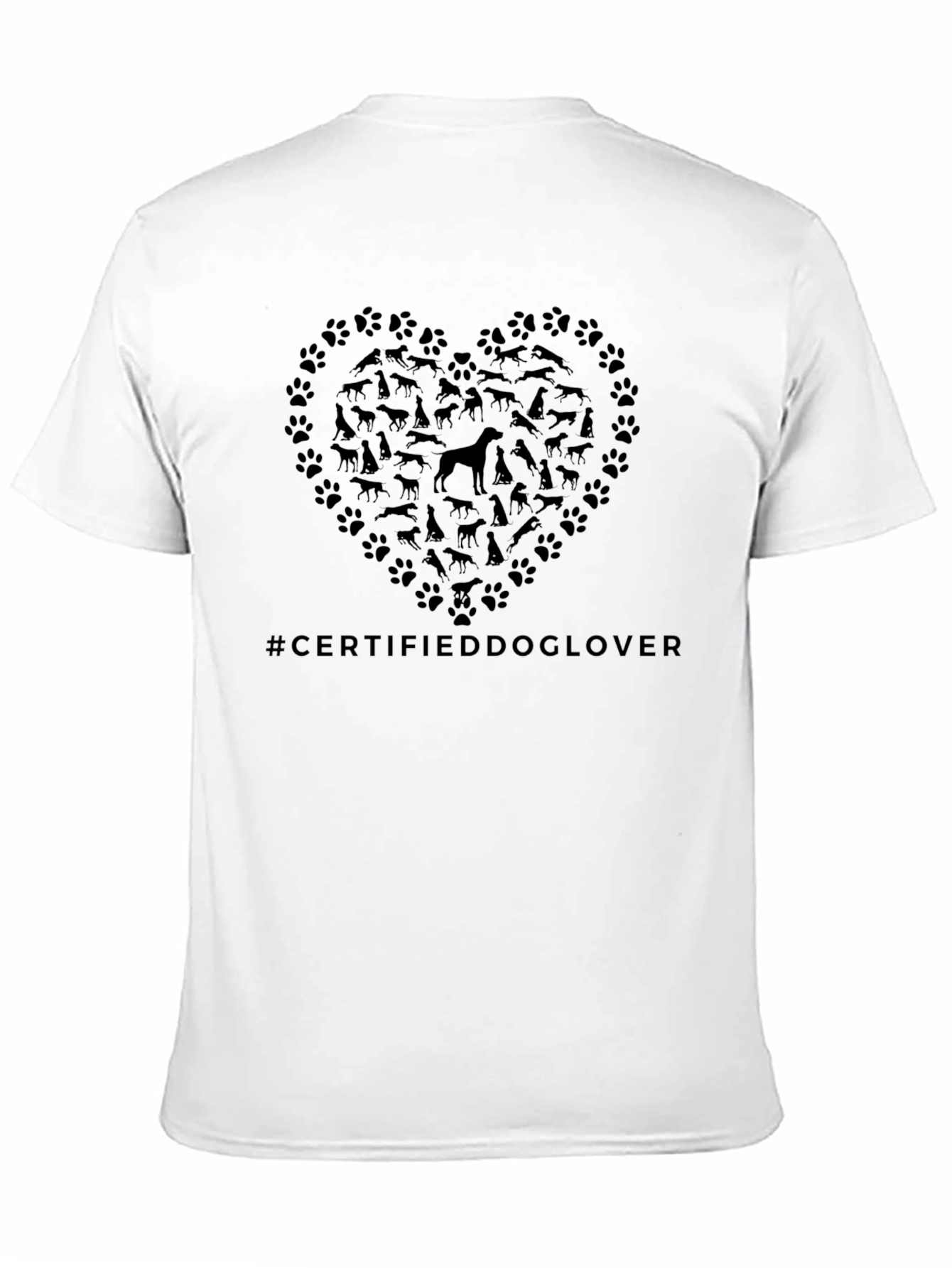 Certified Dog Lover Graphic Tee - Black