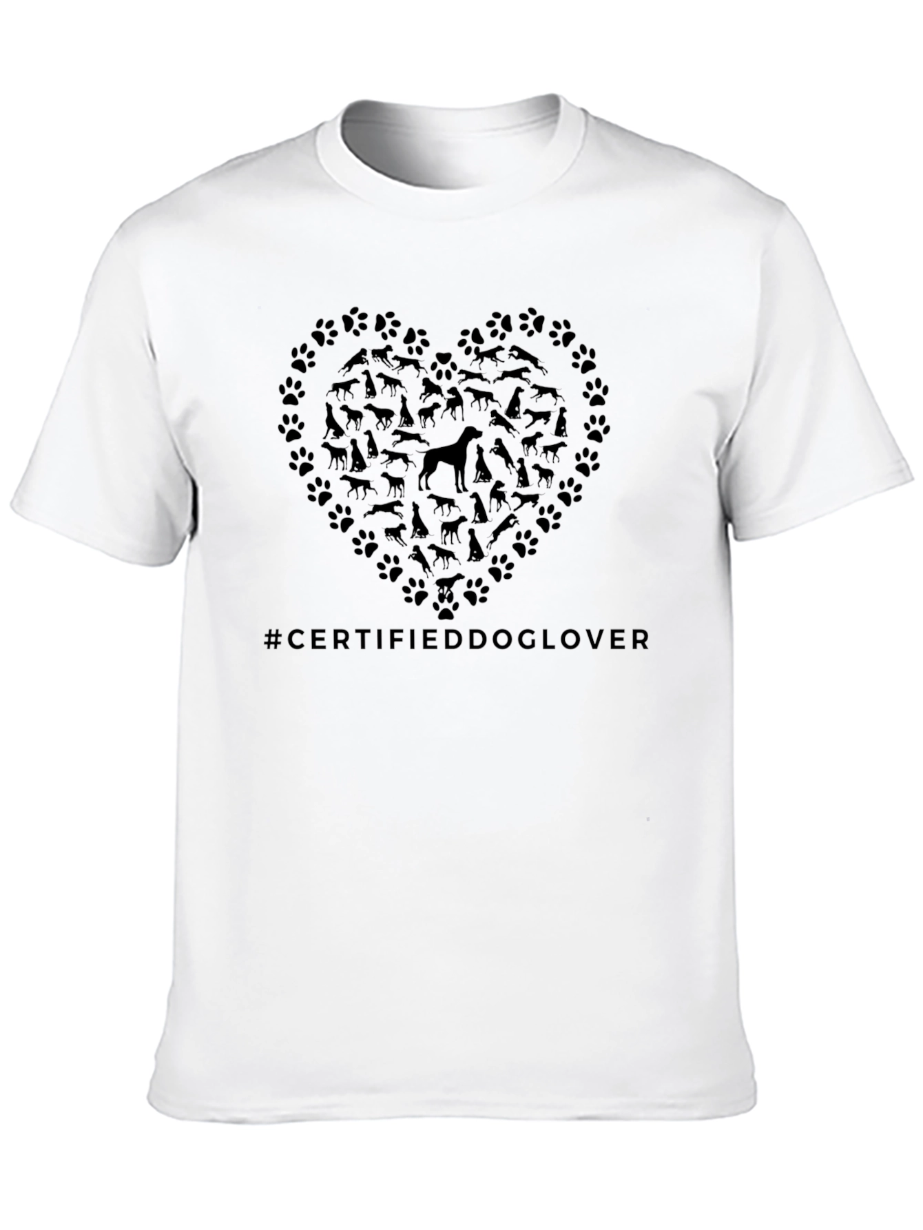 Certified Dog Lover Graphic Tee - Black