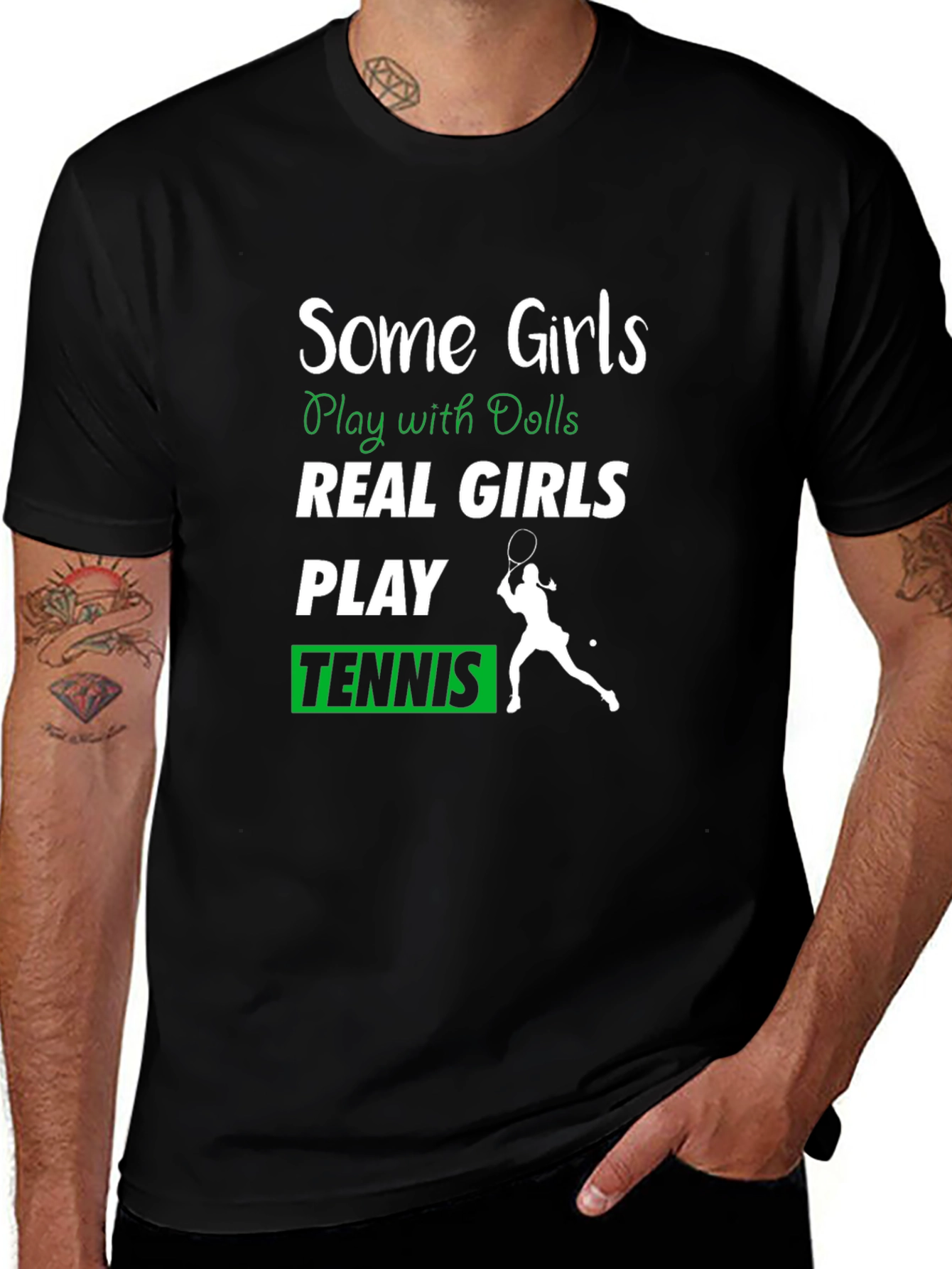 Some Girls Play Tennis Graphic Tee
