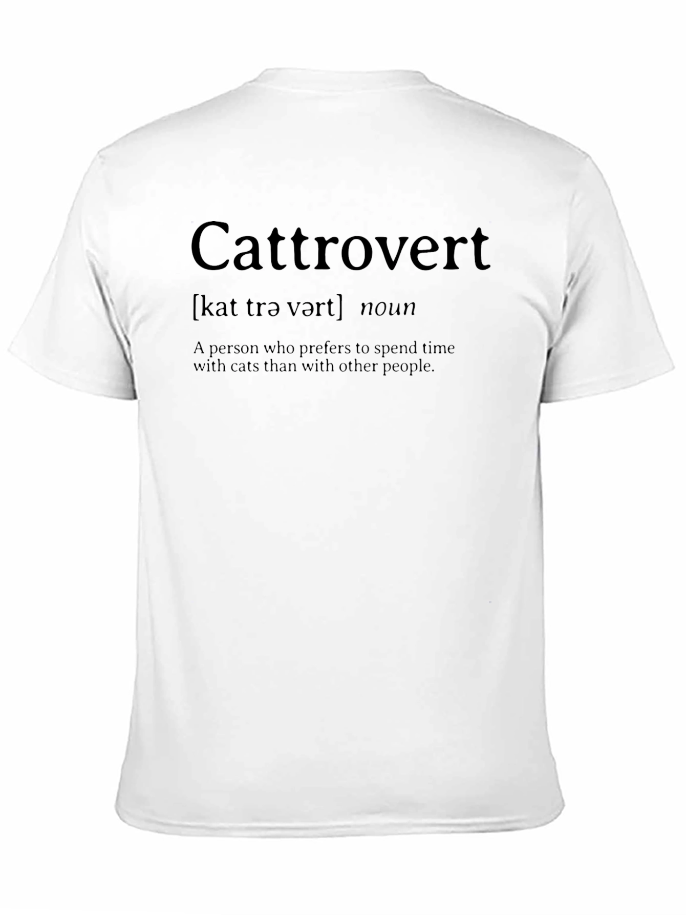 Cattrovert Definition Tee - Introvert Cat Lover T-Shirt