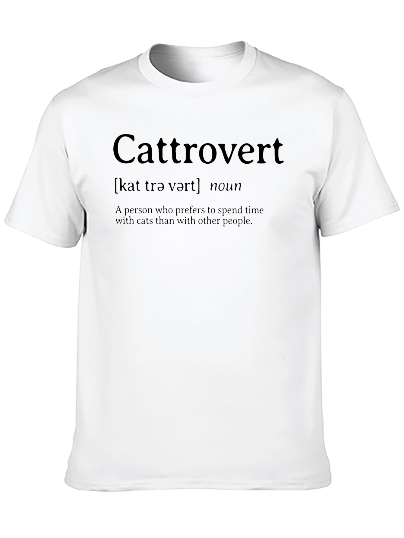Cattrovert Definition Tee - Introvert Cat Lover T-Shirt