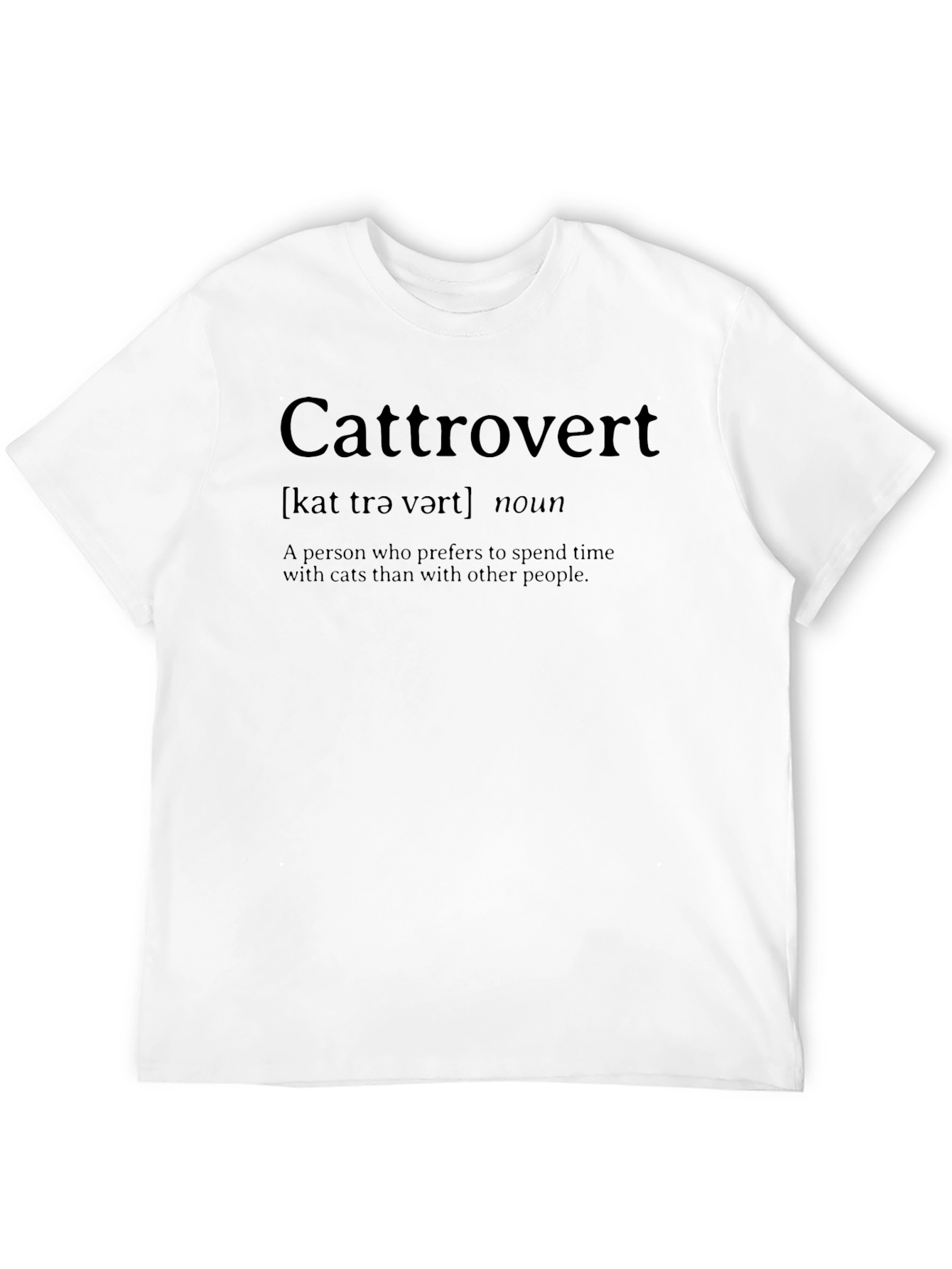 Cattrovert Definition Tee - Introvert Cat Lover T-Shirt