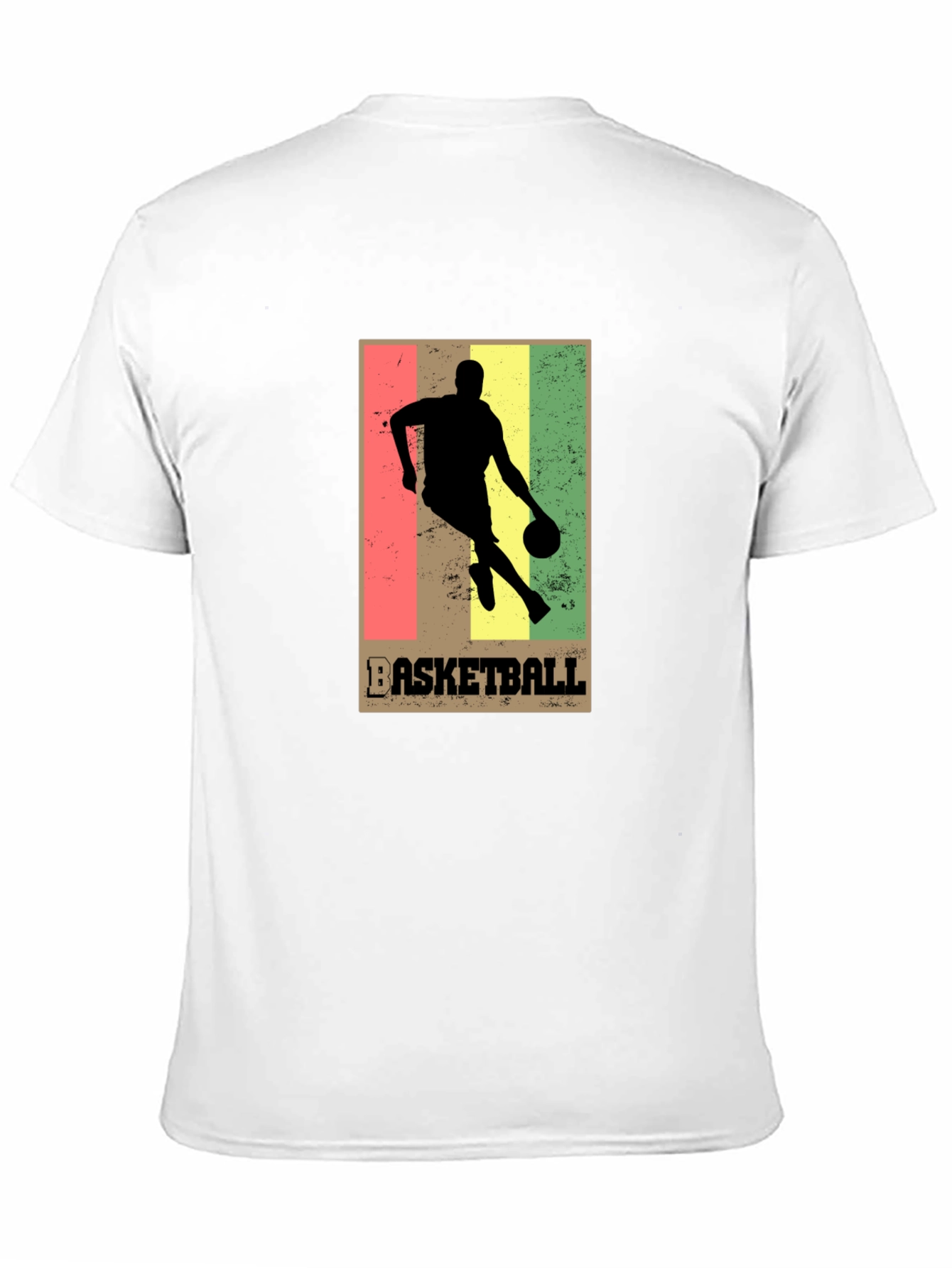 Basketball Silhouette Graphic T-Shirt - Black