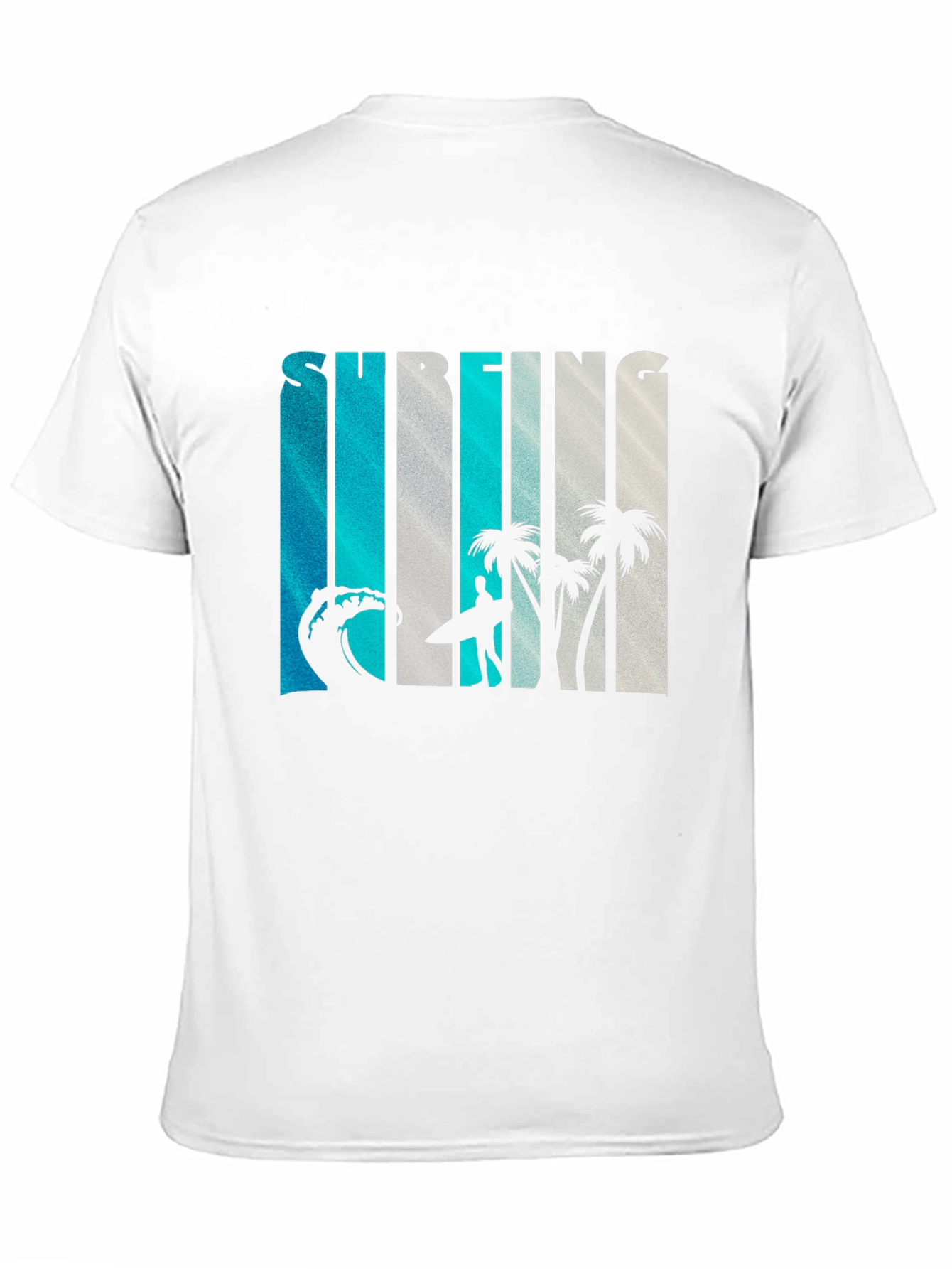 Surfing Graphic Print Crew Neck T-Shirt