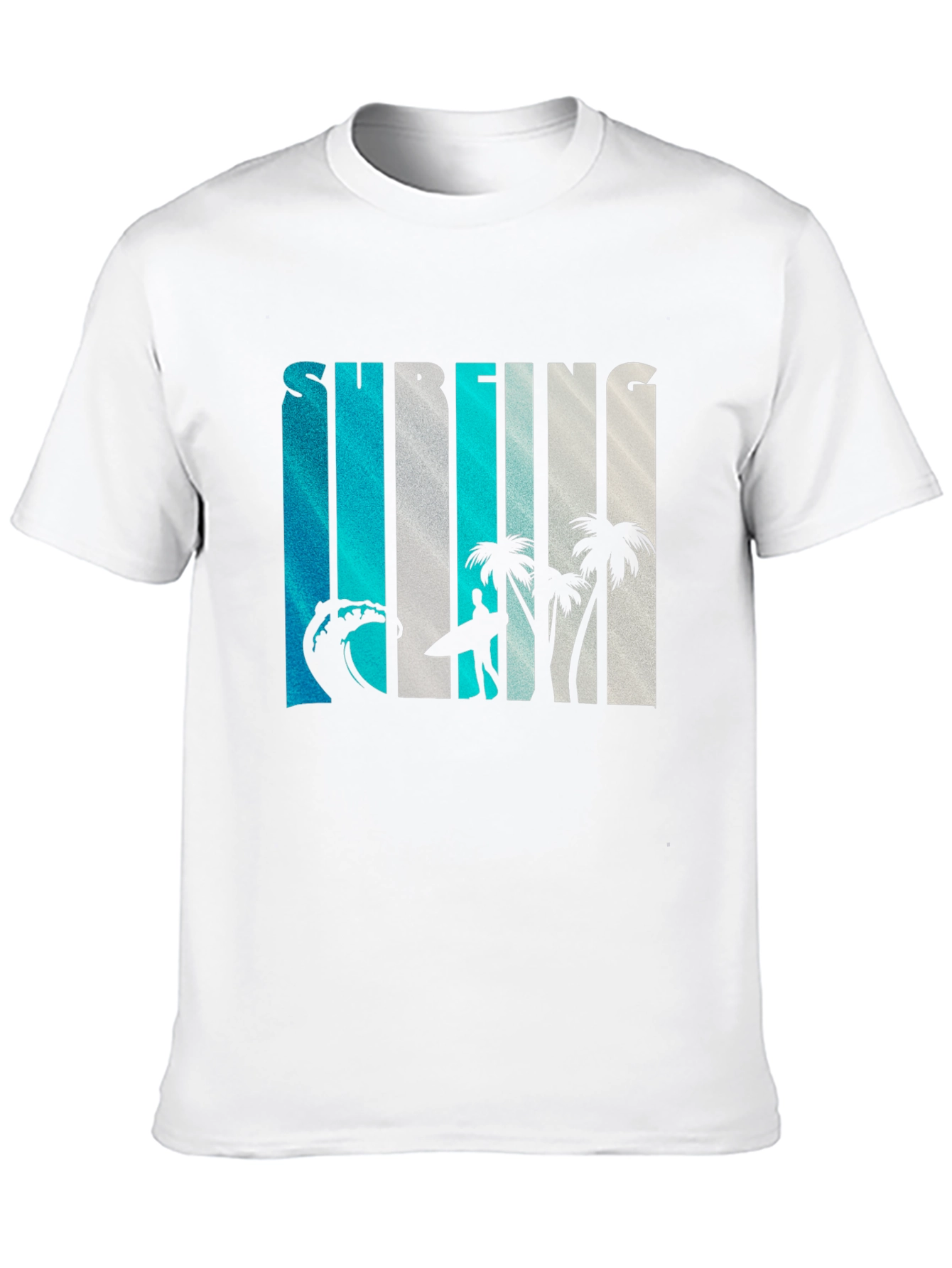 Surfing Graphic Print Crew Neck T-Shirt