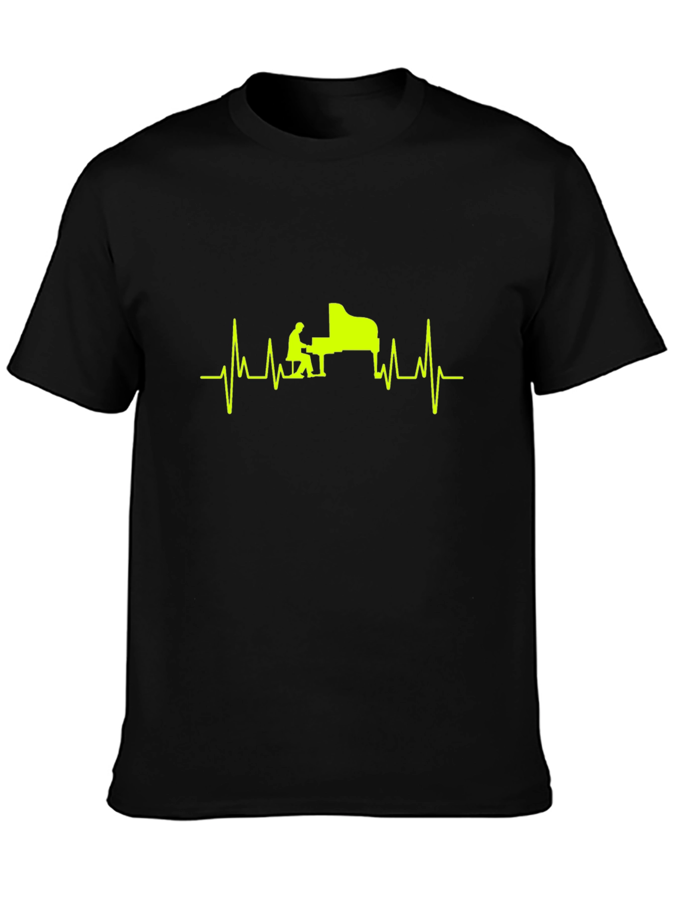 Piano Heartbeat T-Shirt - Musician Style