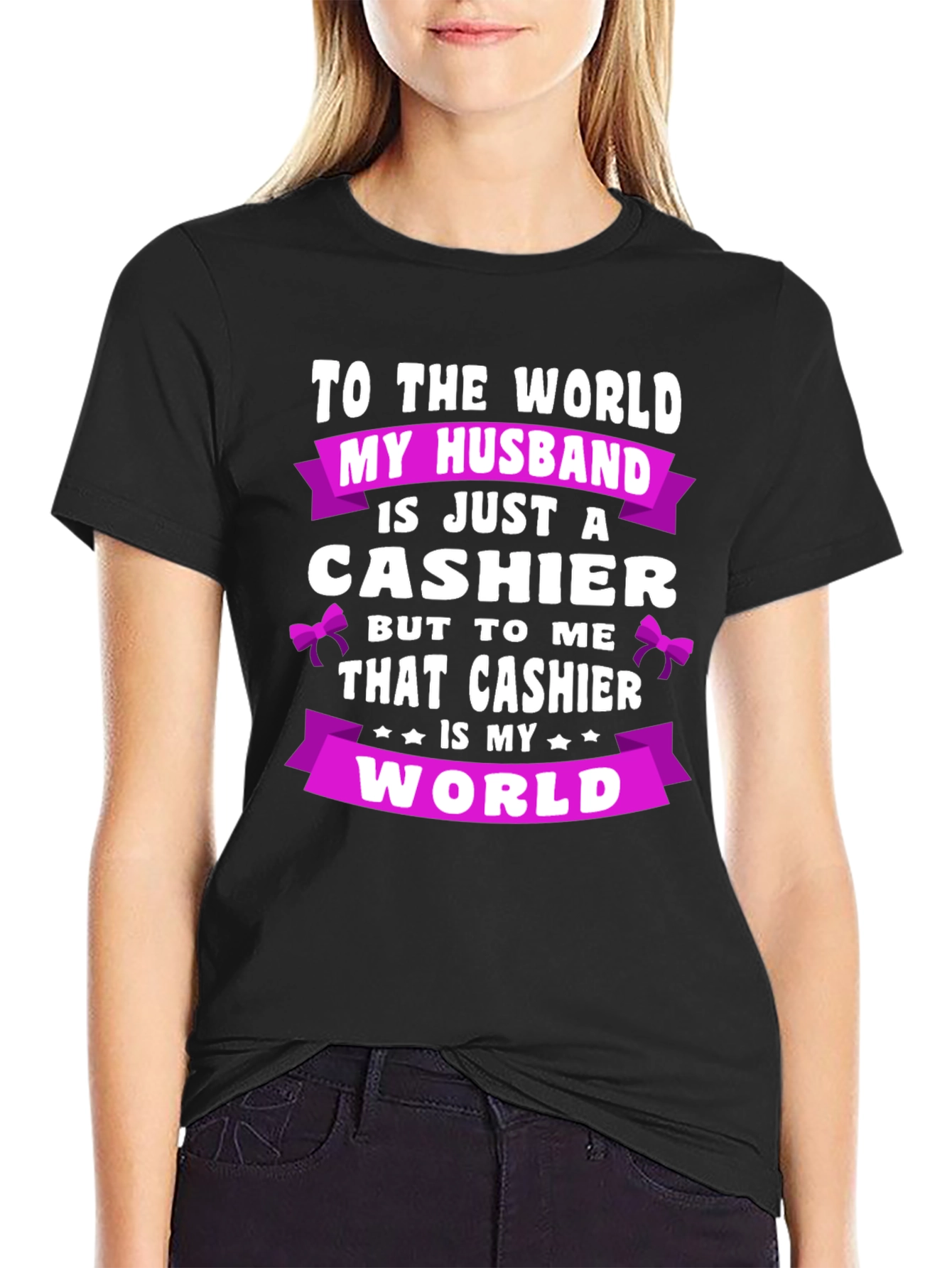 My Husband Cashier T-Shirt - World To Me