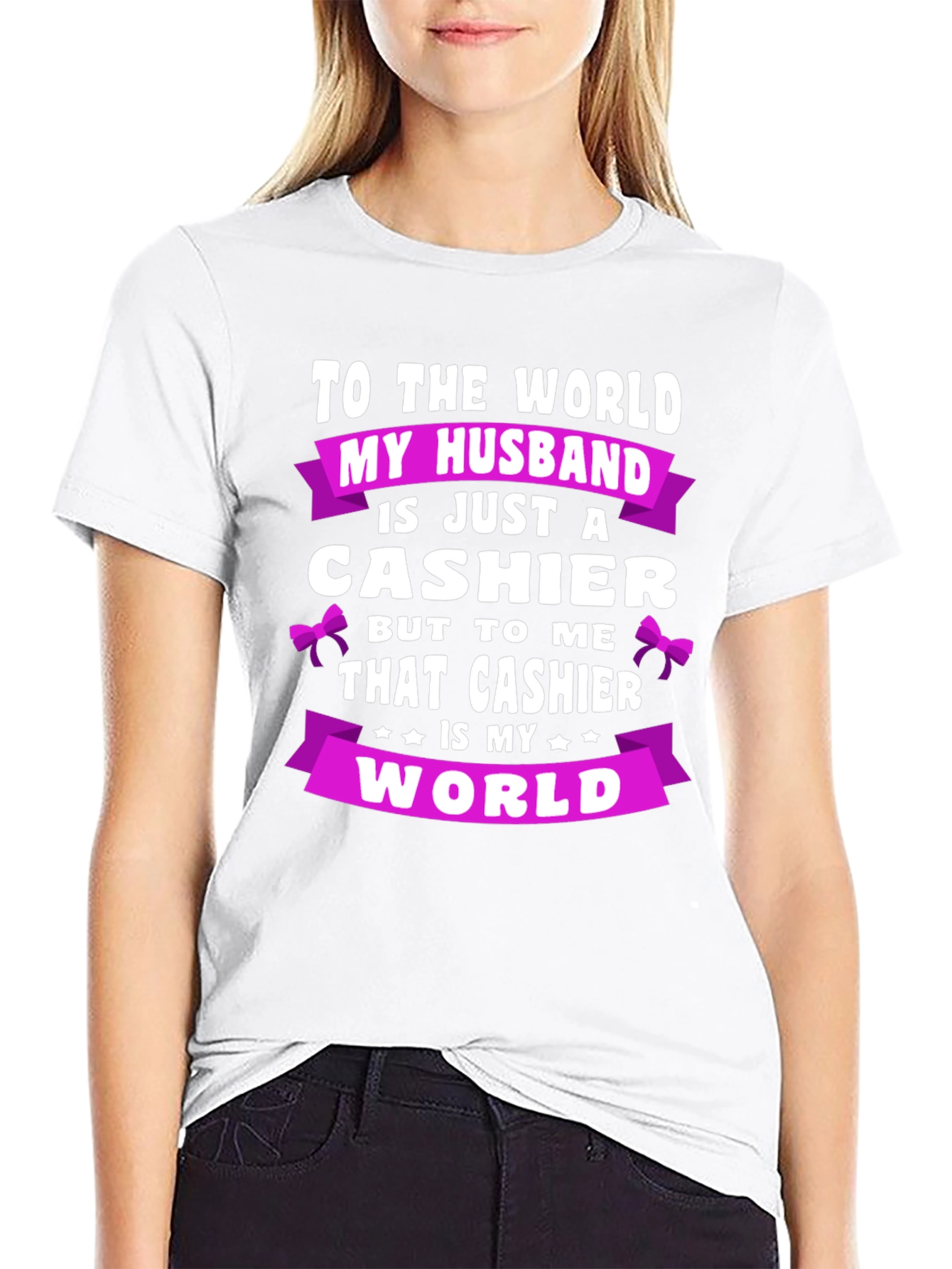 My Husband Cashier T-Shirt - World To Me