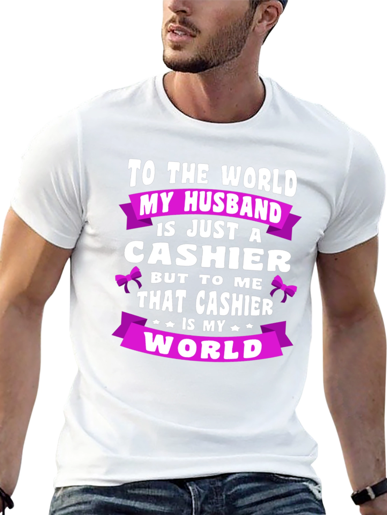 My Husband Cashier T-Shirt - World To Me