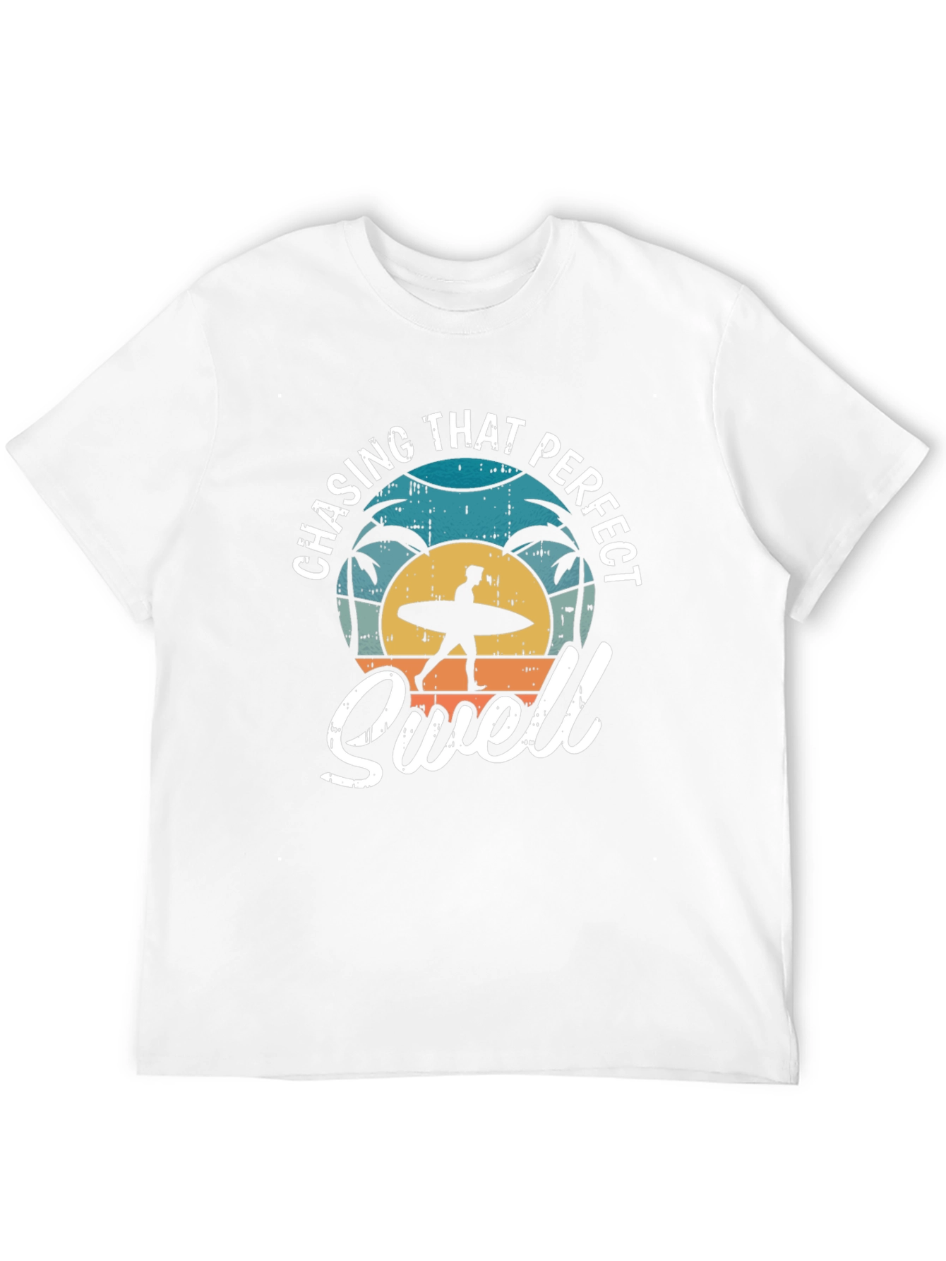 Chasing That Perfect Swell Black Graphic T-Shirt