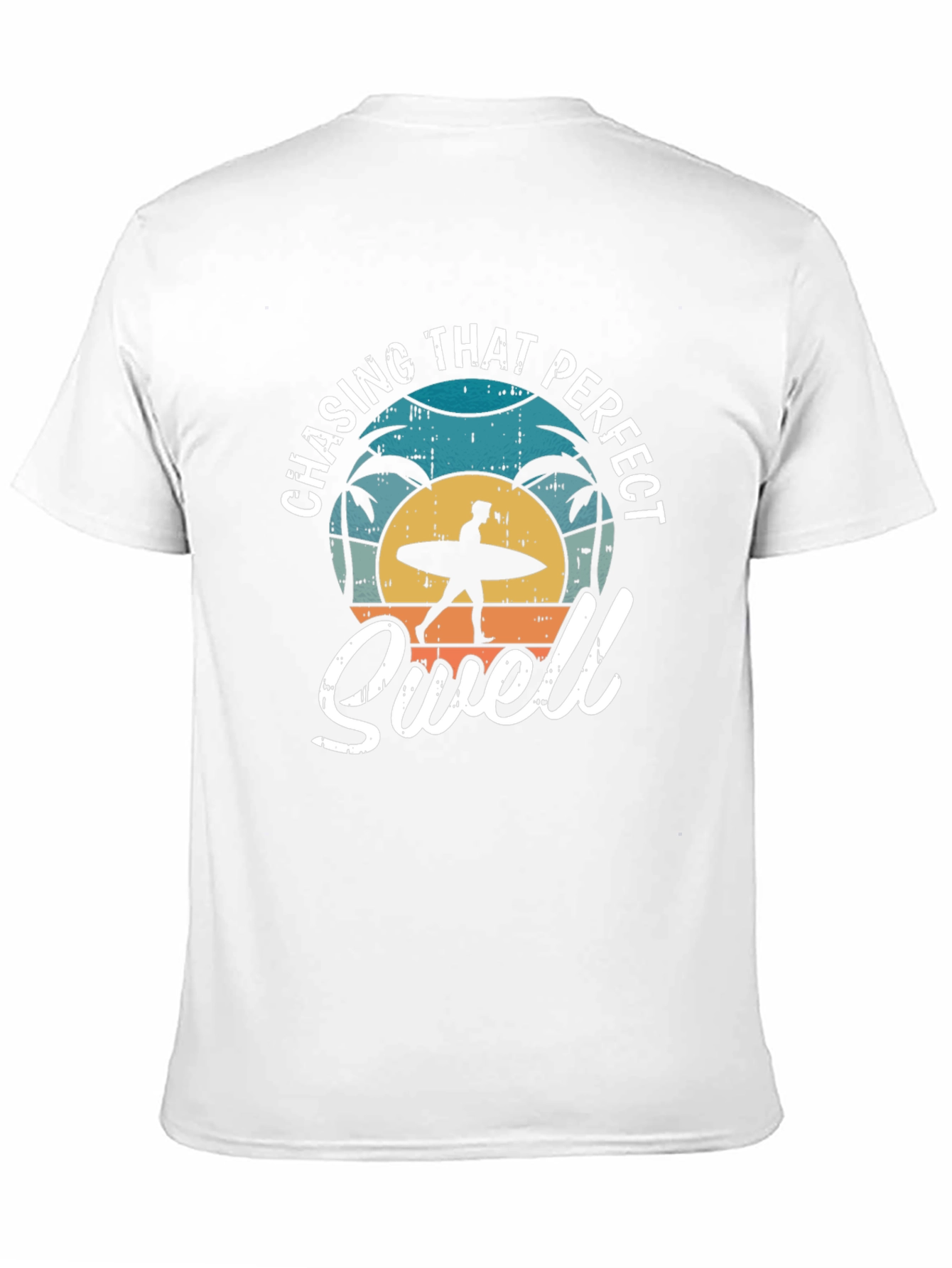 Chasing That Perfect Swell Black Graphic T-Shirt
