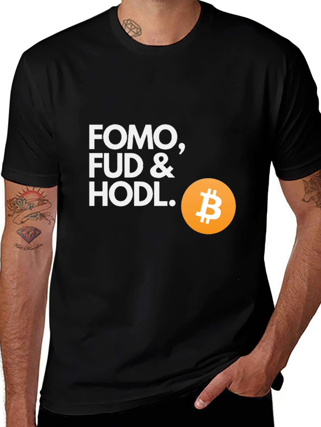 FOMO FUD & HODL Bitcoin T-Shirt