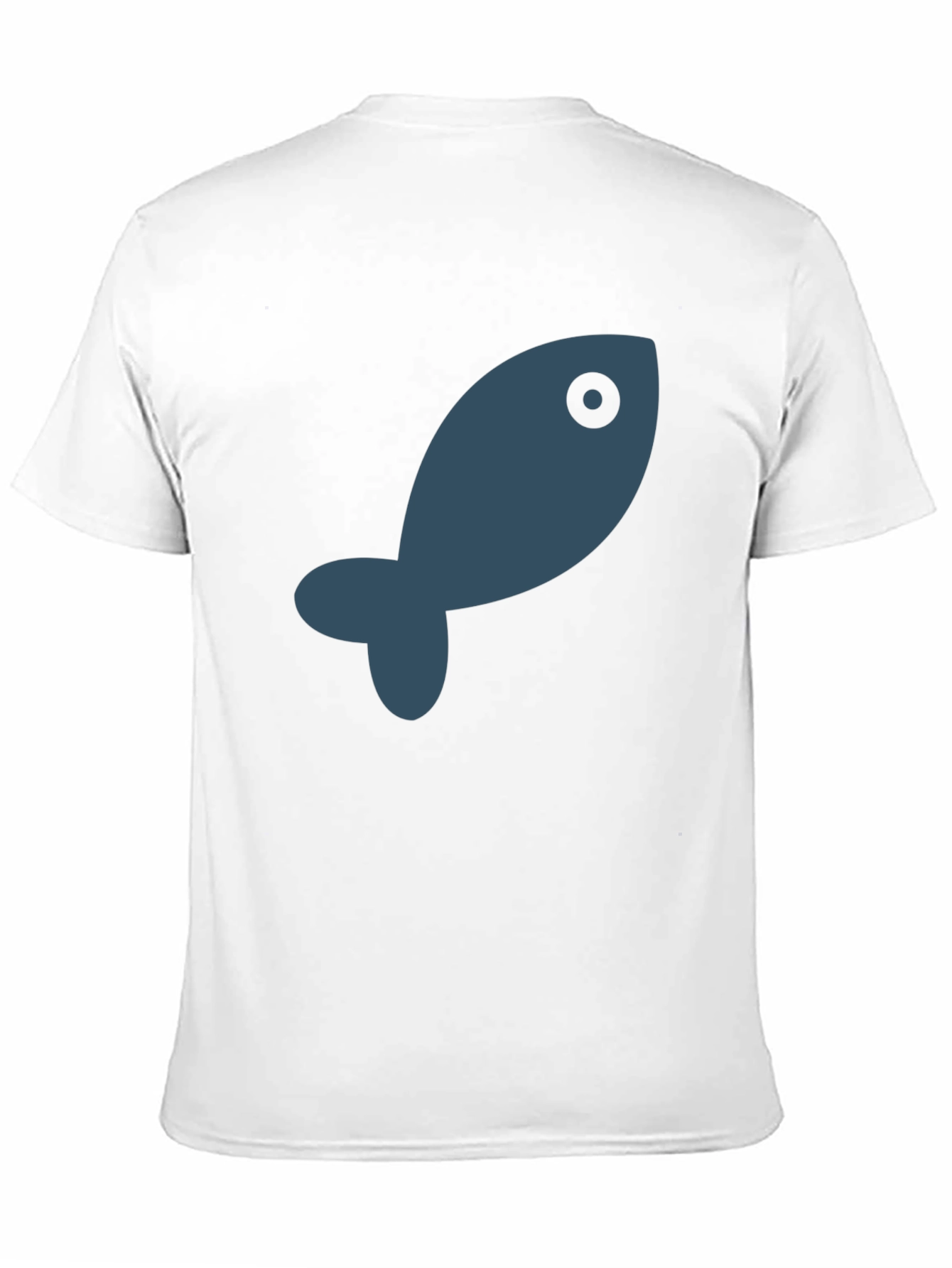 Simple Fish Graphic Black T-Shirt