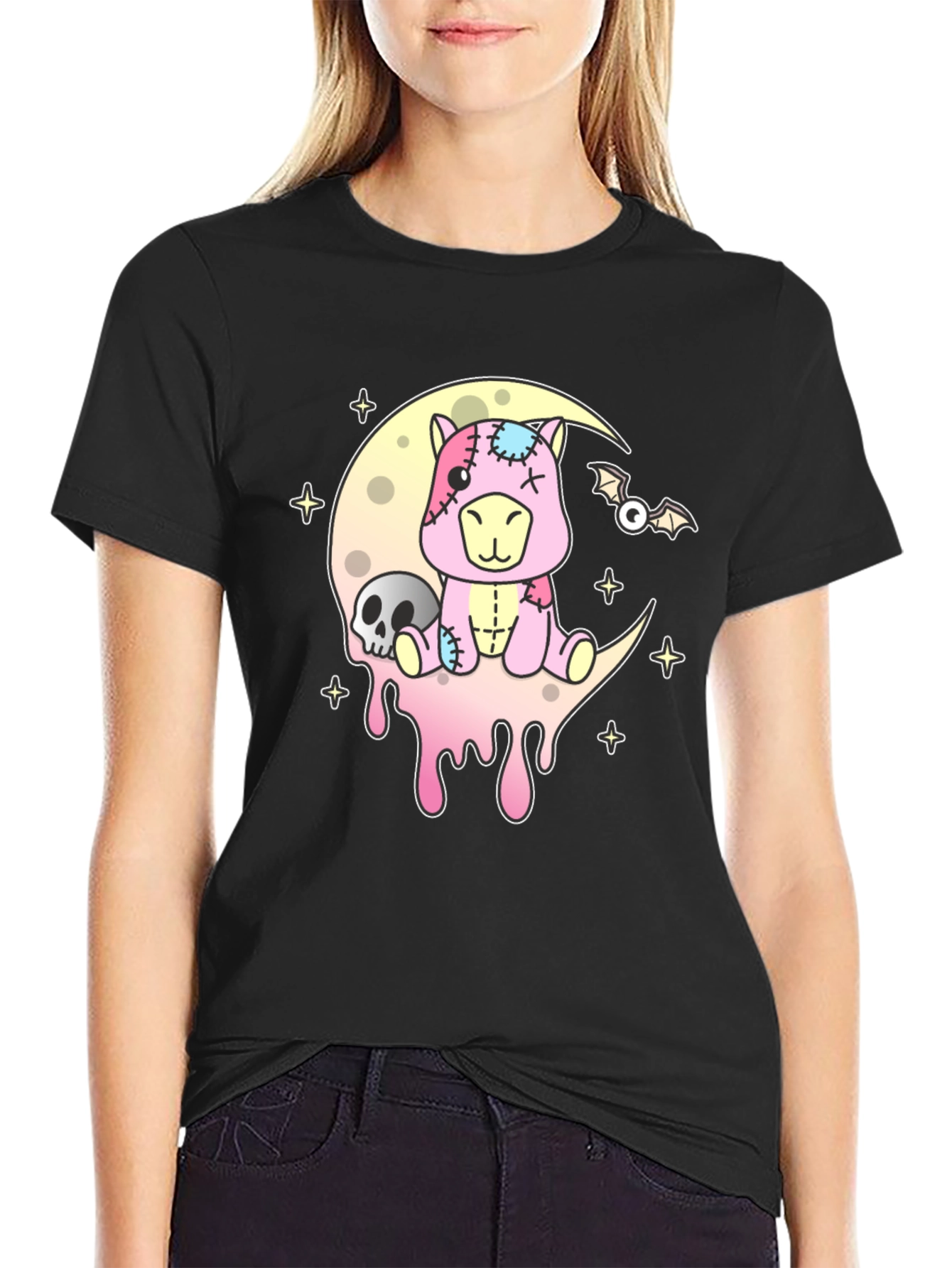 Pastel Goth Zombie Alpaca T-Shirt