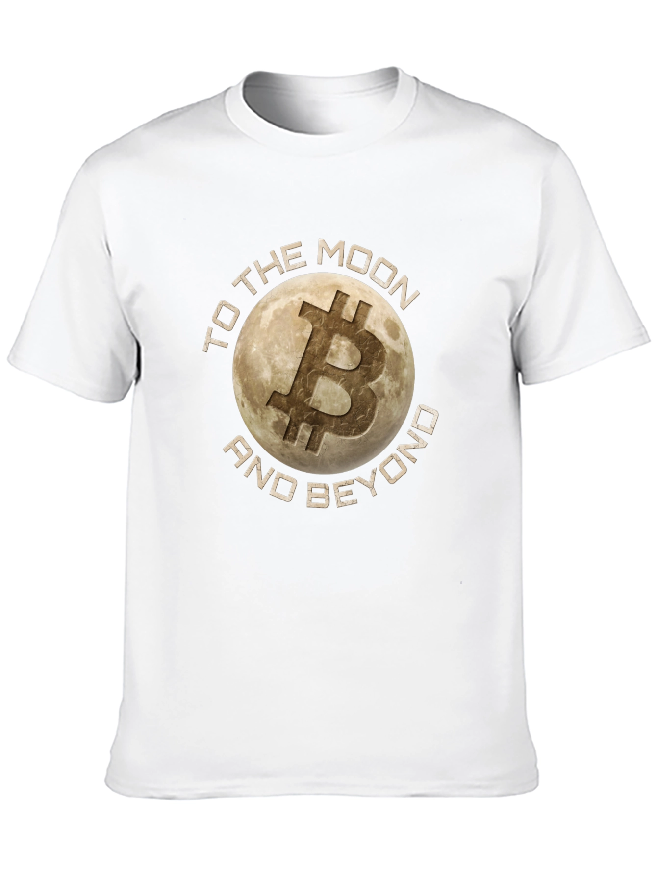 Bitcoin To the Moon and Beyond Black T-Shirt