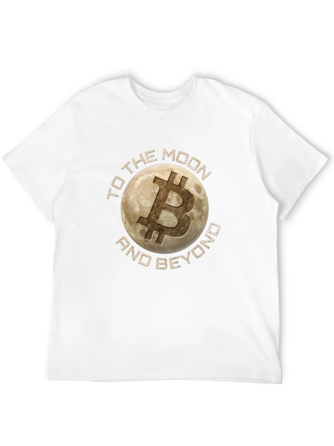 Bitcoin To the Moon and Beyond Black T-Shirt