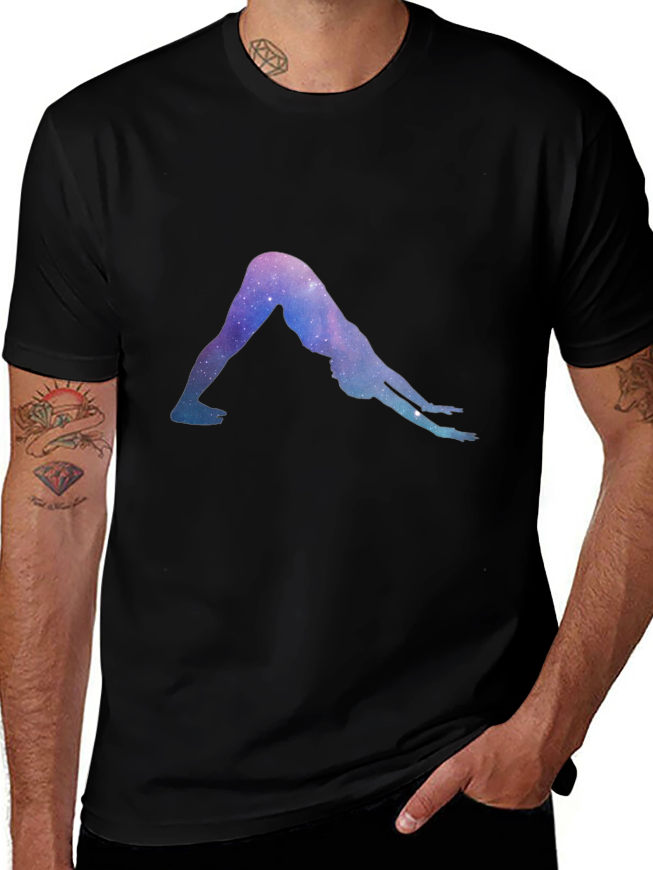 Yoga Galaxy Black T-Shirt