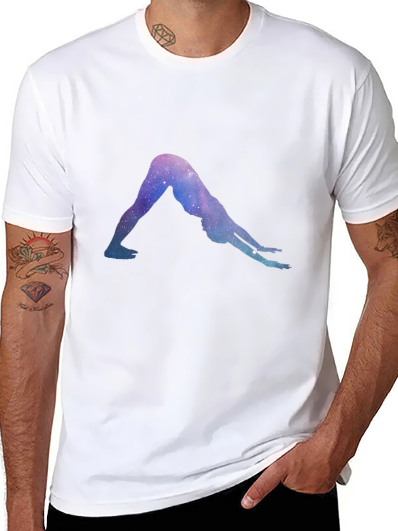 Yoga Galaxy Black T-Shirt
