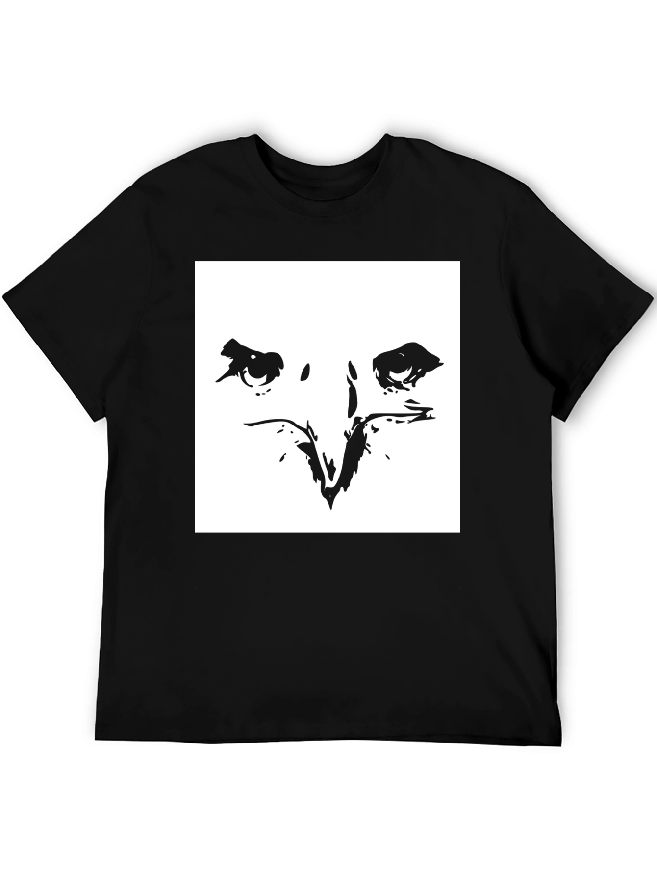 Abstract Eagle Eye Graphic Black T-Shirt