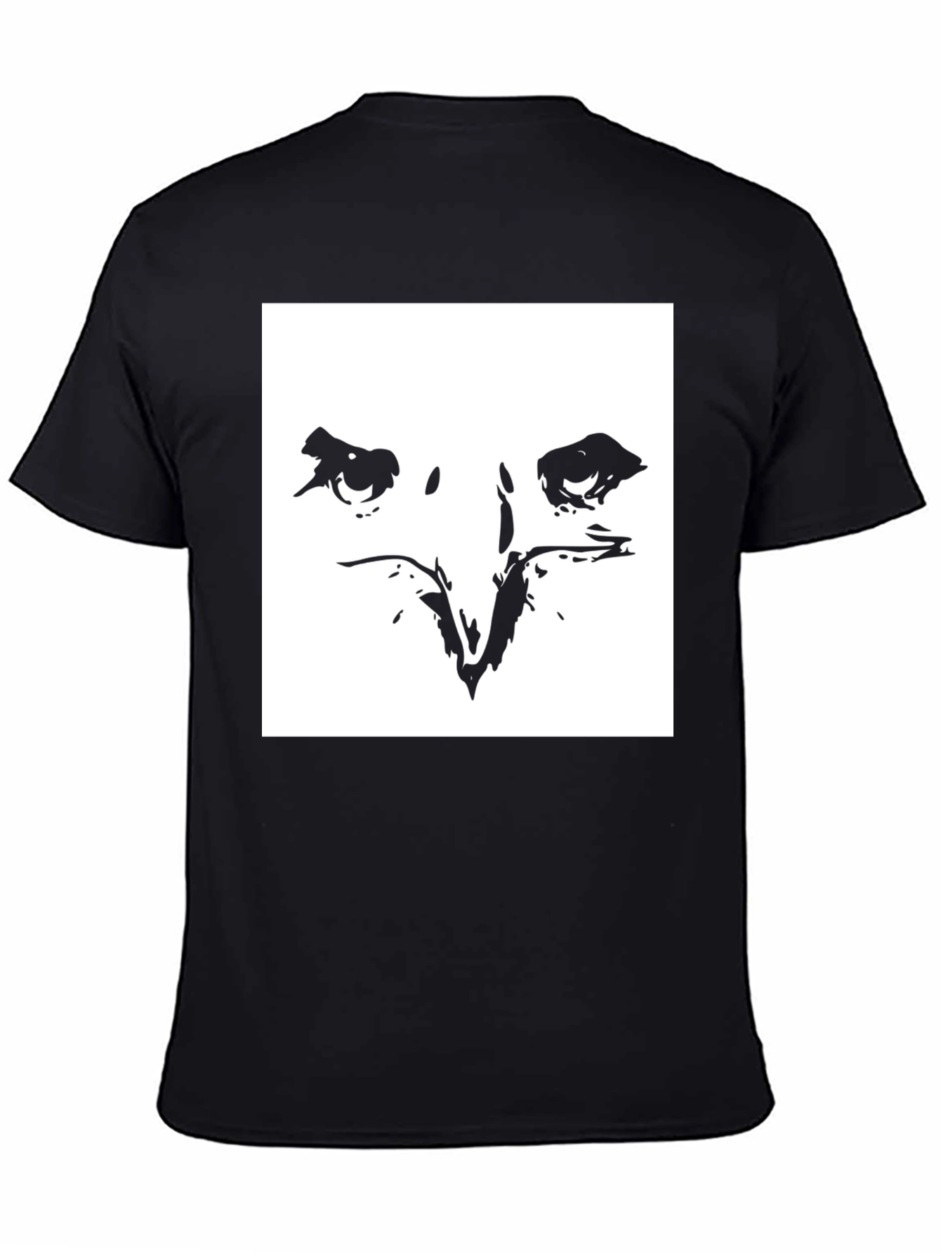 Abstract Eagle Eye Graphic Black T-Shirt