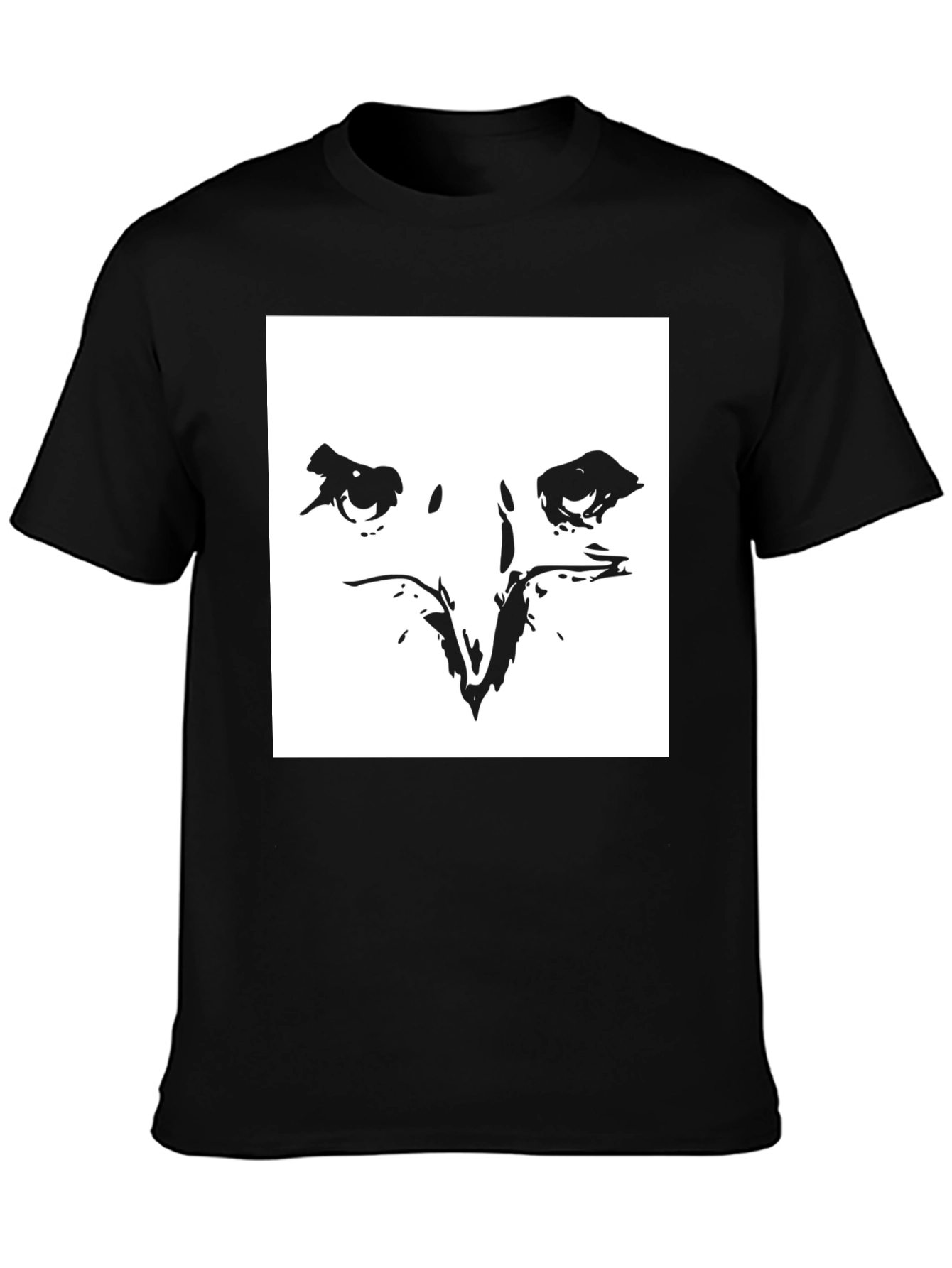Abstract Eagle Eye Graphic Black T-Shirt