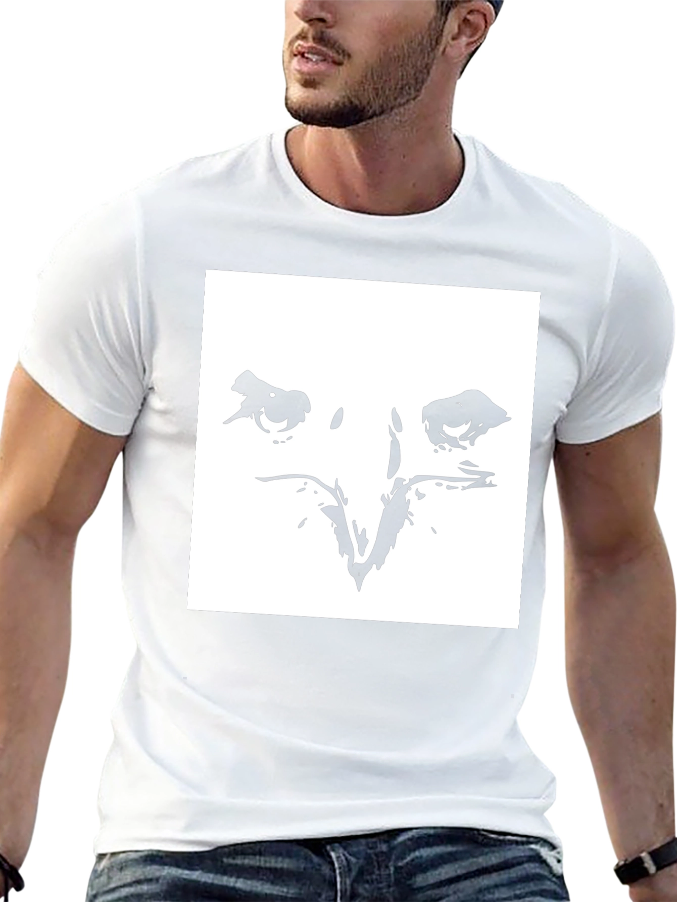 Abstract Eagle Eye Graphic Black T-Shirt