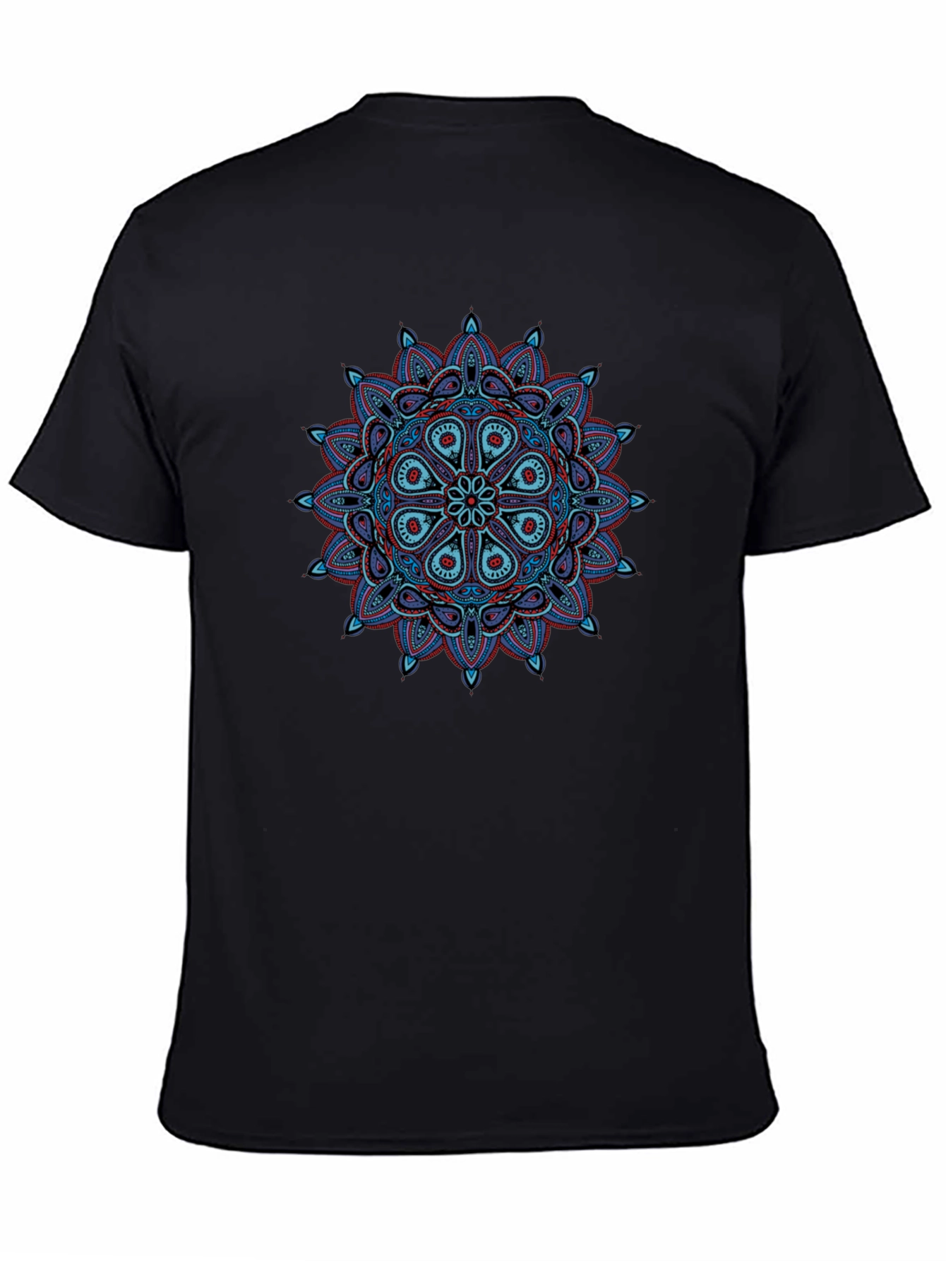 Mandala Graphic Tee - Black Cotton T-Shirt