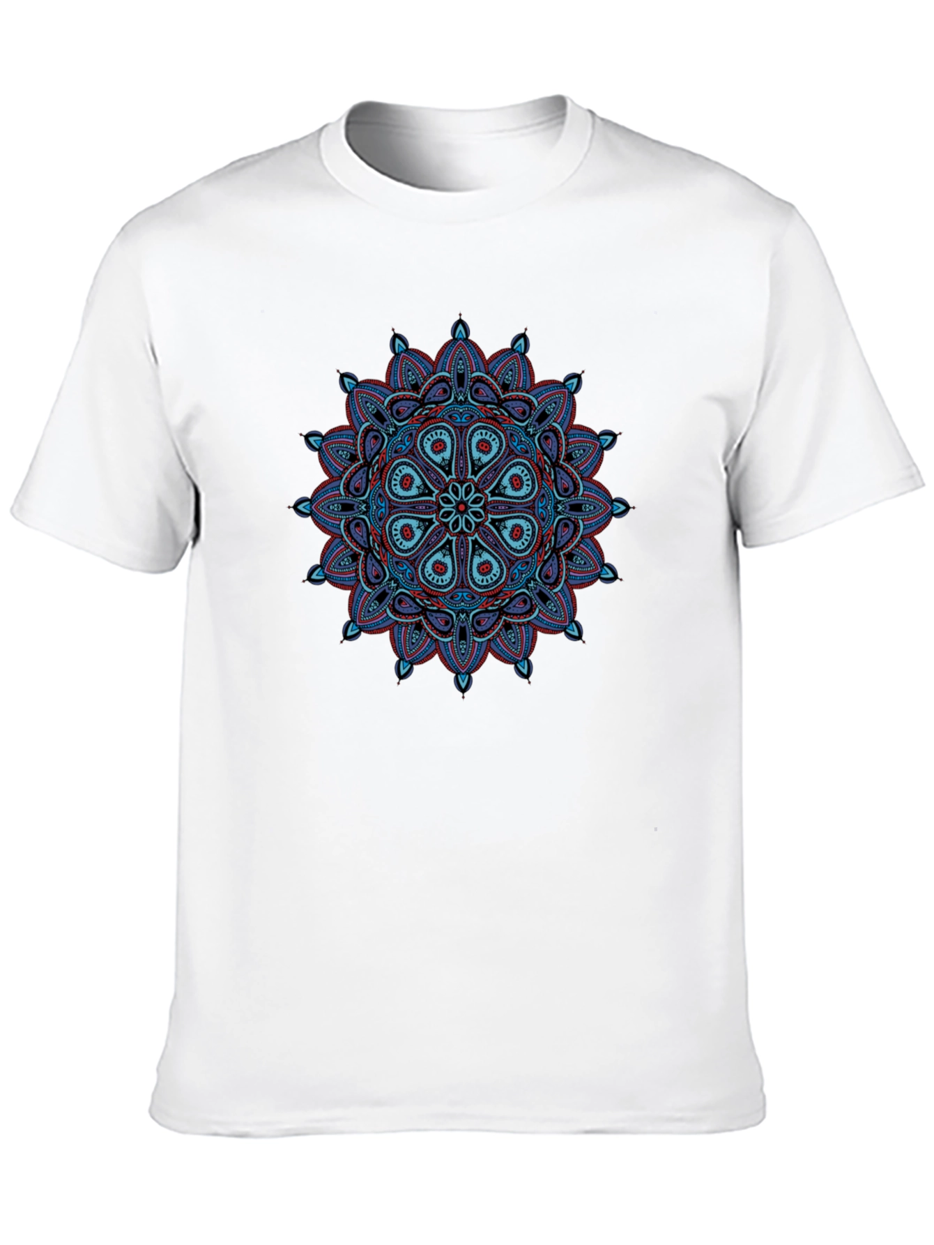 Mandala Graphic Tee - Black Cotton T-Shirt