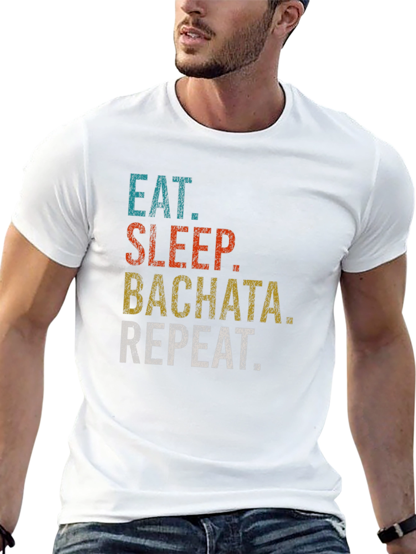 Eat Sleep Bachata Repeat Graphic T-Shirt