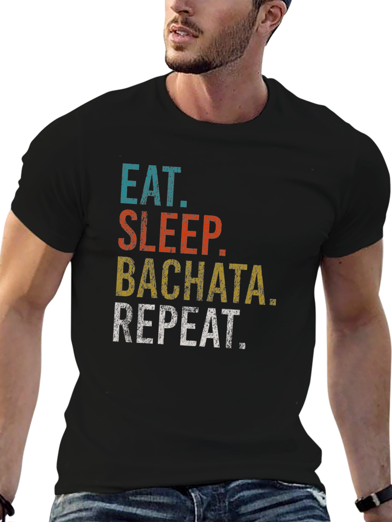 Eat Sleep Bachata Repeat Graphic T-Shirt
