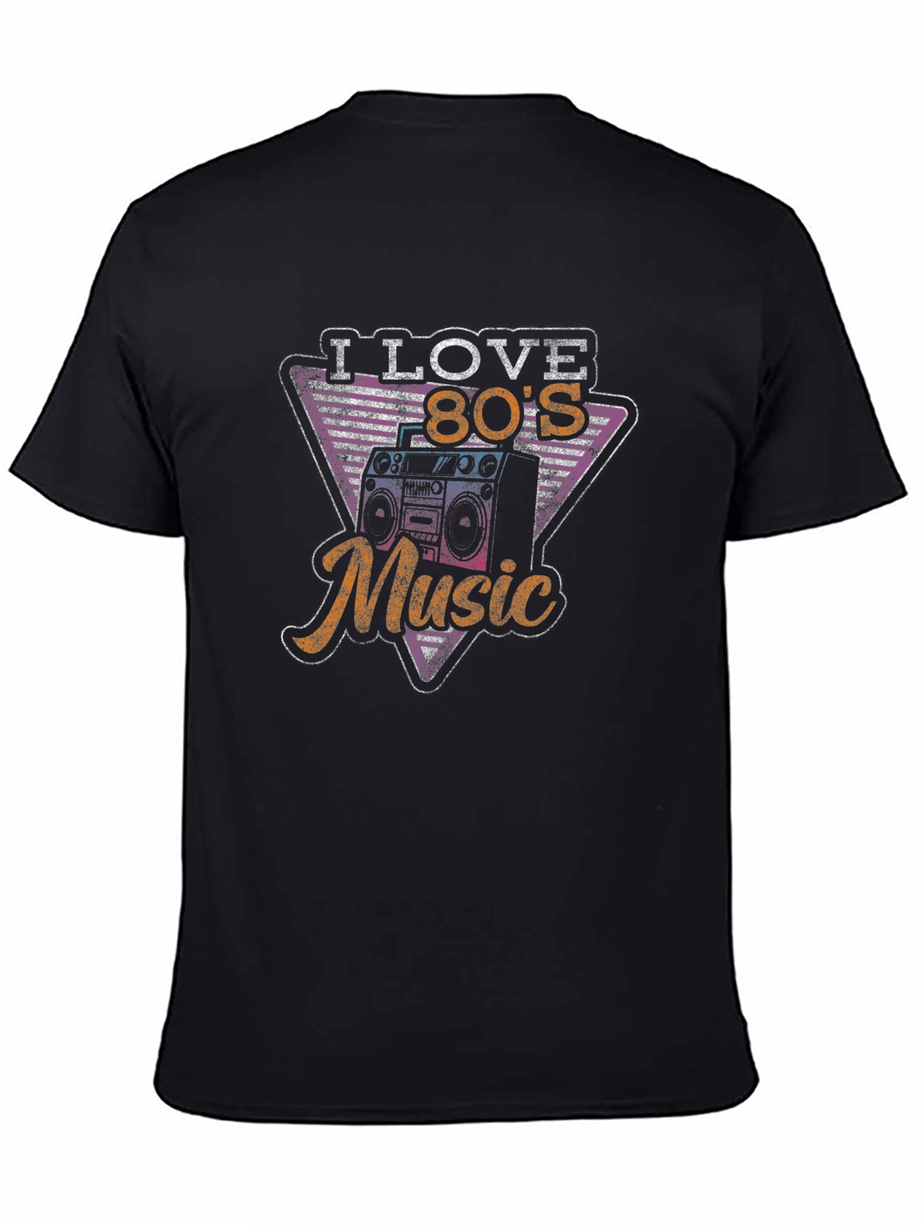 I Love 80s Music Black T-Shirt