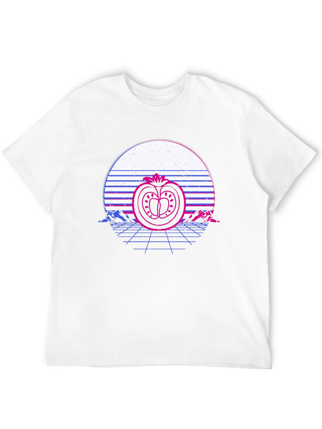 Retro Tomato Sunset T-Shirt - Stylish Graphic Tee