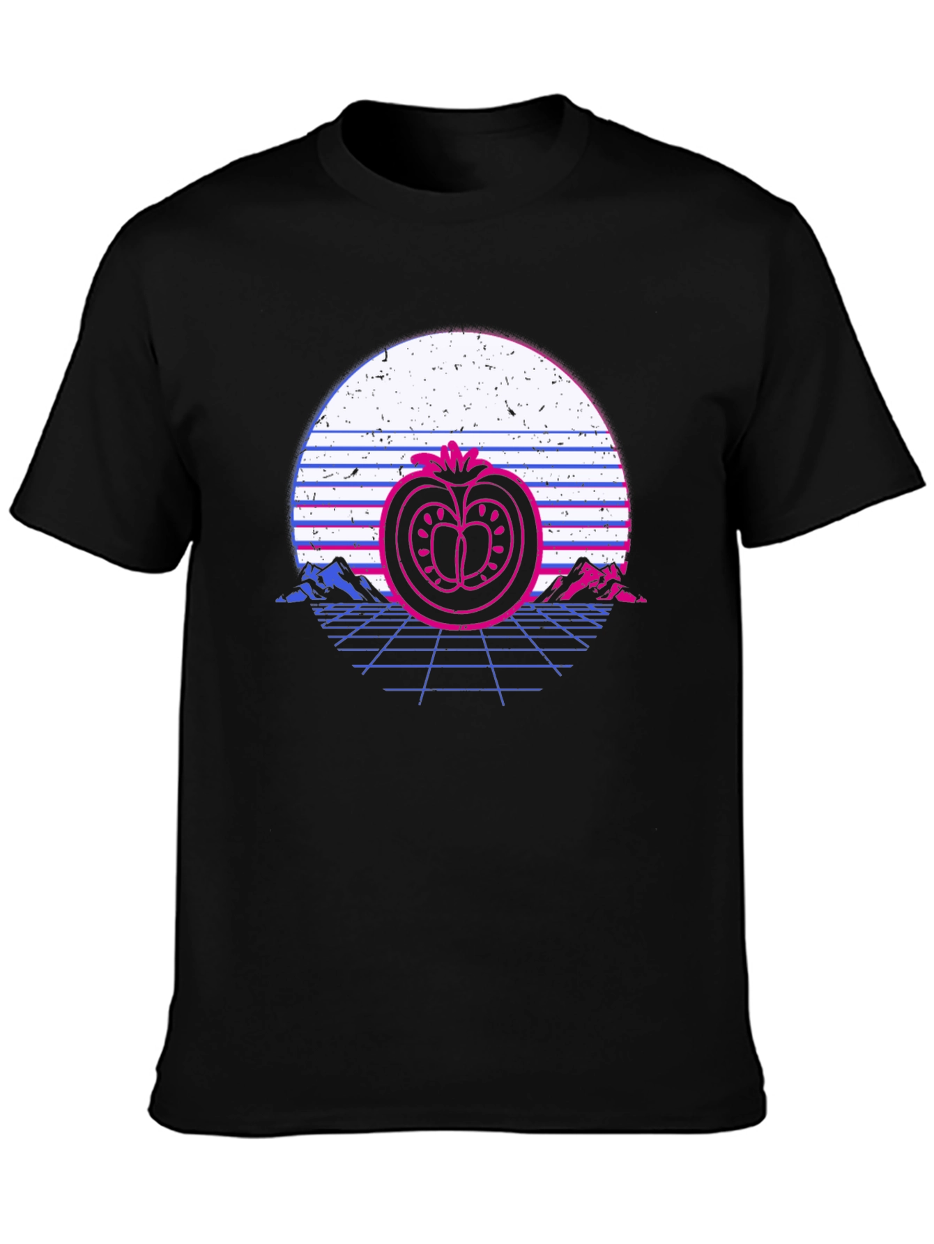 Retro Tomato Sunset T-Shirt - Stylish Graphic Tee